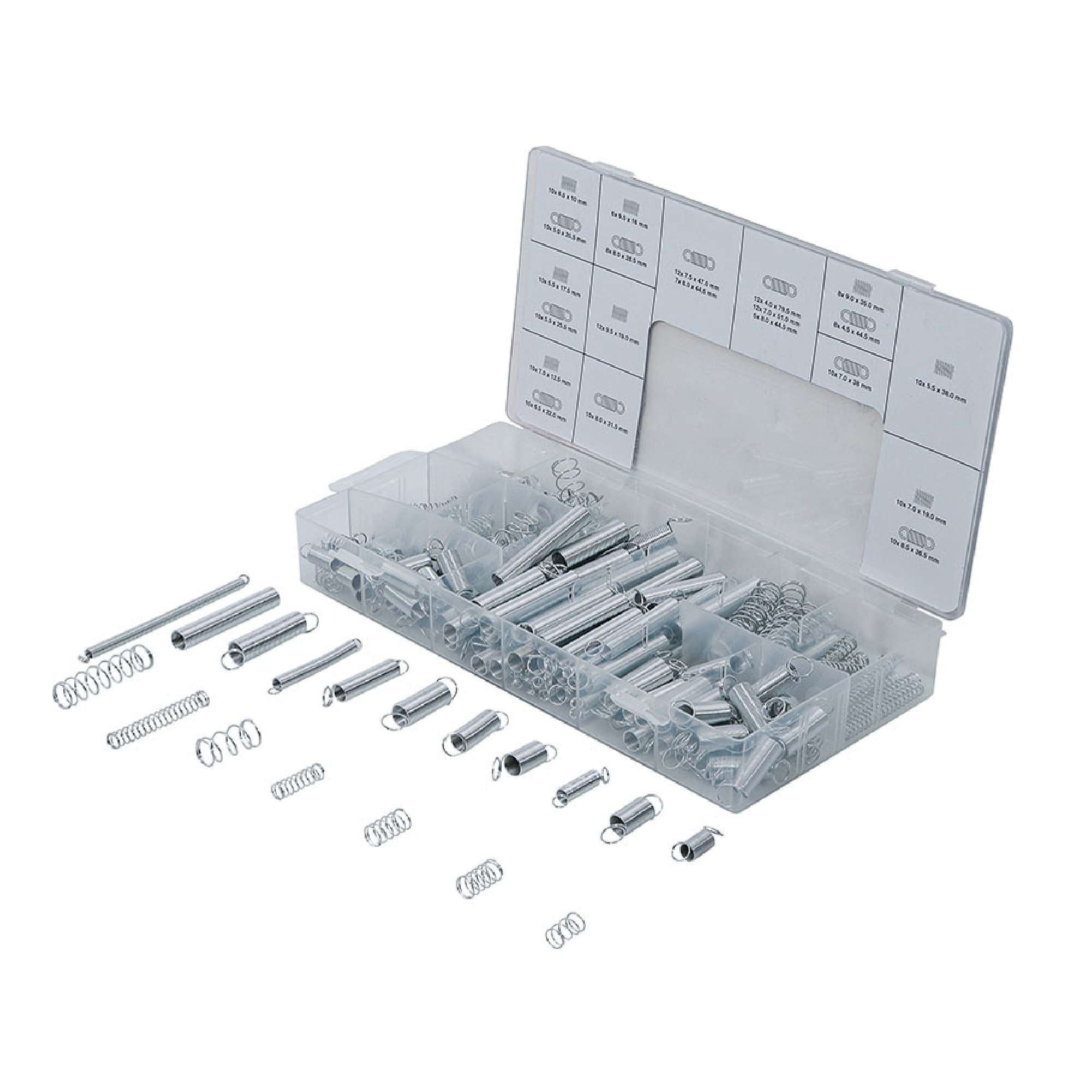 Assortment 200 pieces expansion and compression springs - Fermec BGS8047