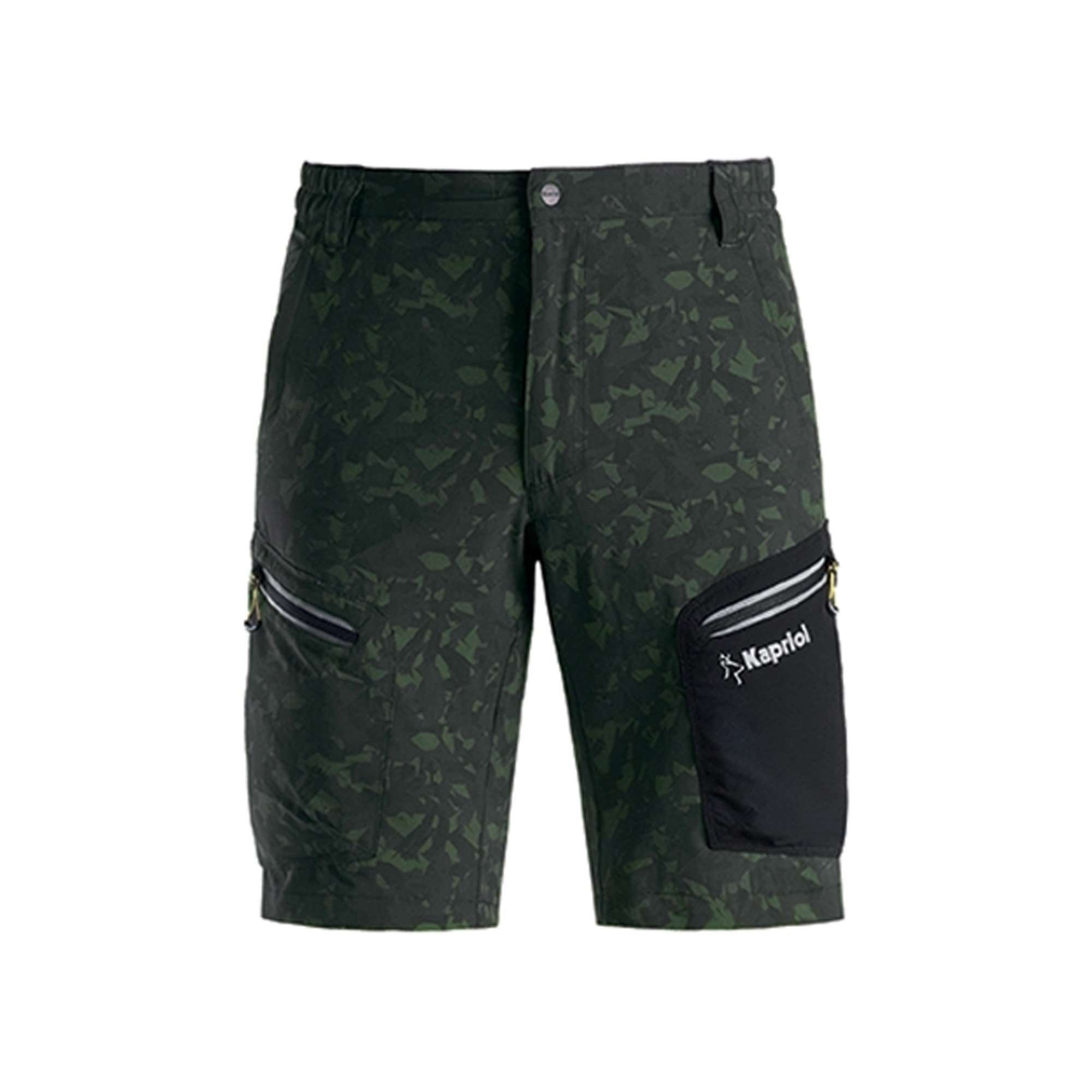 Comfortable and lightweight nylon tech short work trousers, green - Kapriol