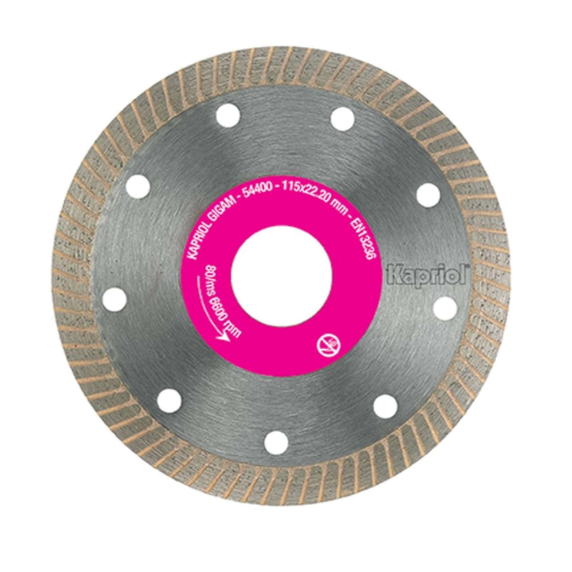 Diamond cutting disc for ceramic Thin Cut 115mm 22.2mm - Kapriol 54400