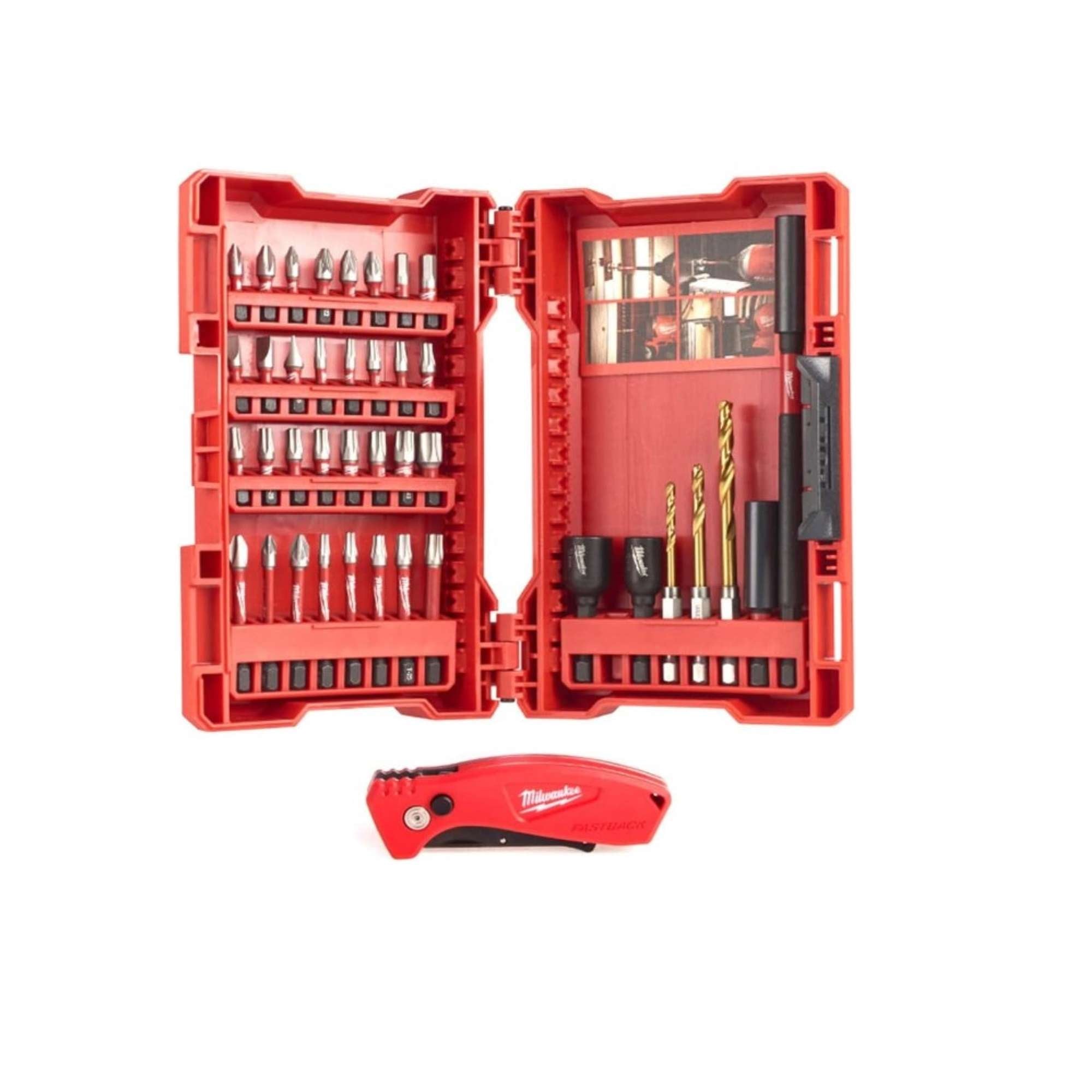 40 Piece Bit and Screwdriver Set for Impact Wrench + Milwaukee Cutter