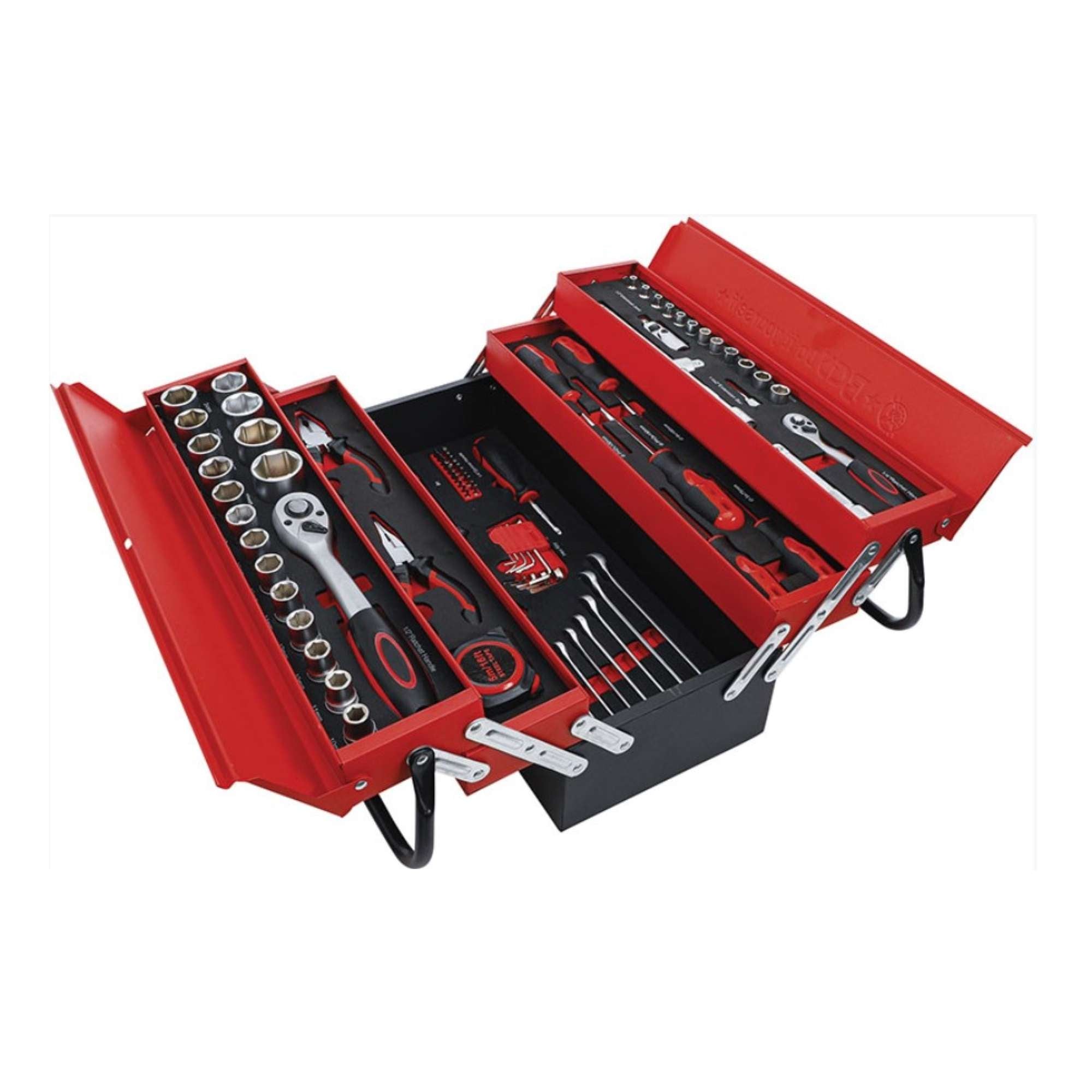 5-compartment toolbox with 86 tools - Fermec BGS 6056