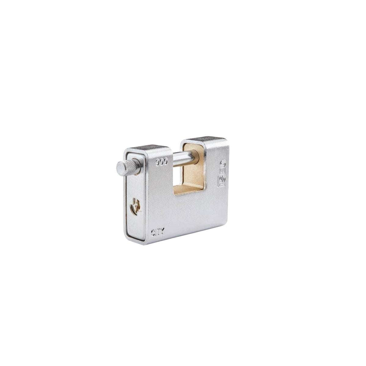 Armored brass padlock contained in 62mm steel - ISEO