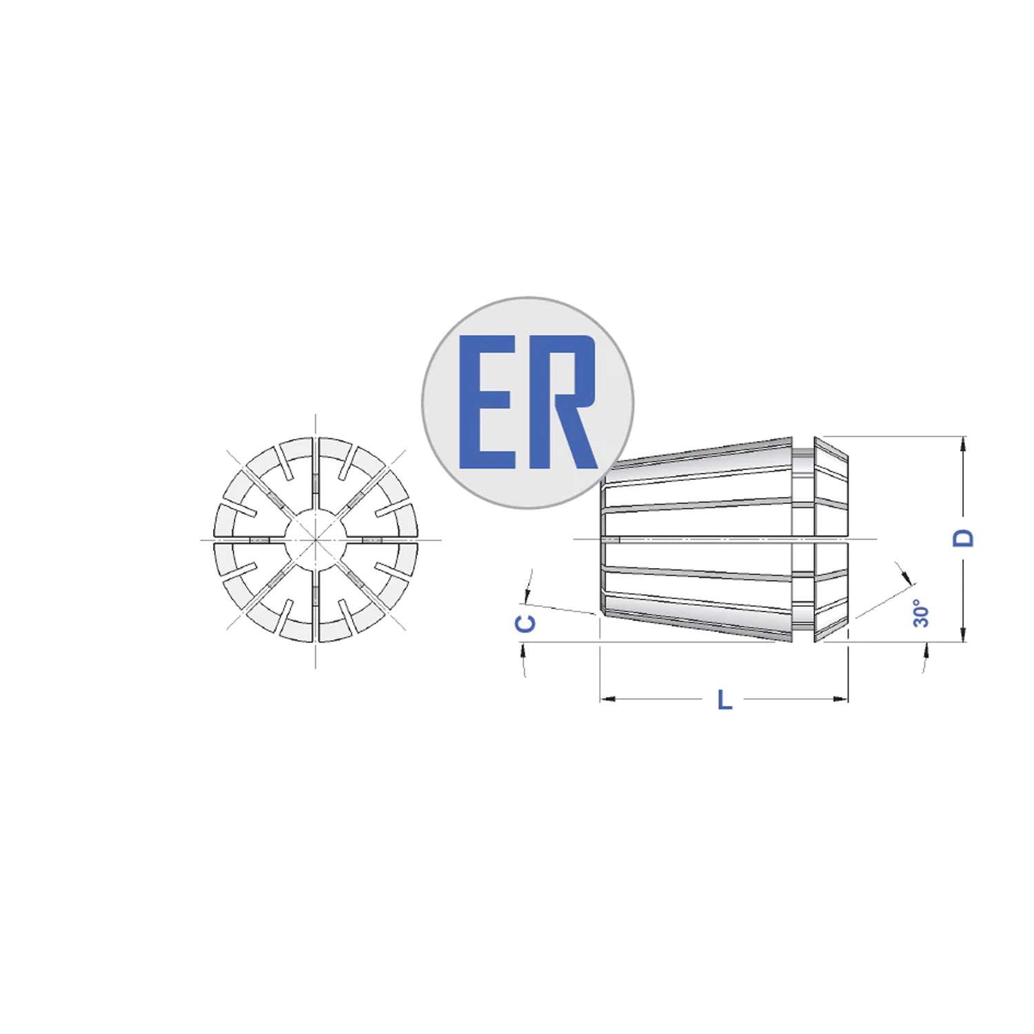 Clamp ER 20 DIN 6499/B ISO 15488-B - Gait 0787 (1,0- 15,0) (428E)