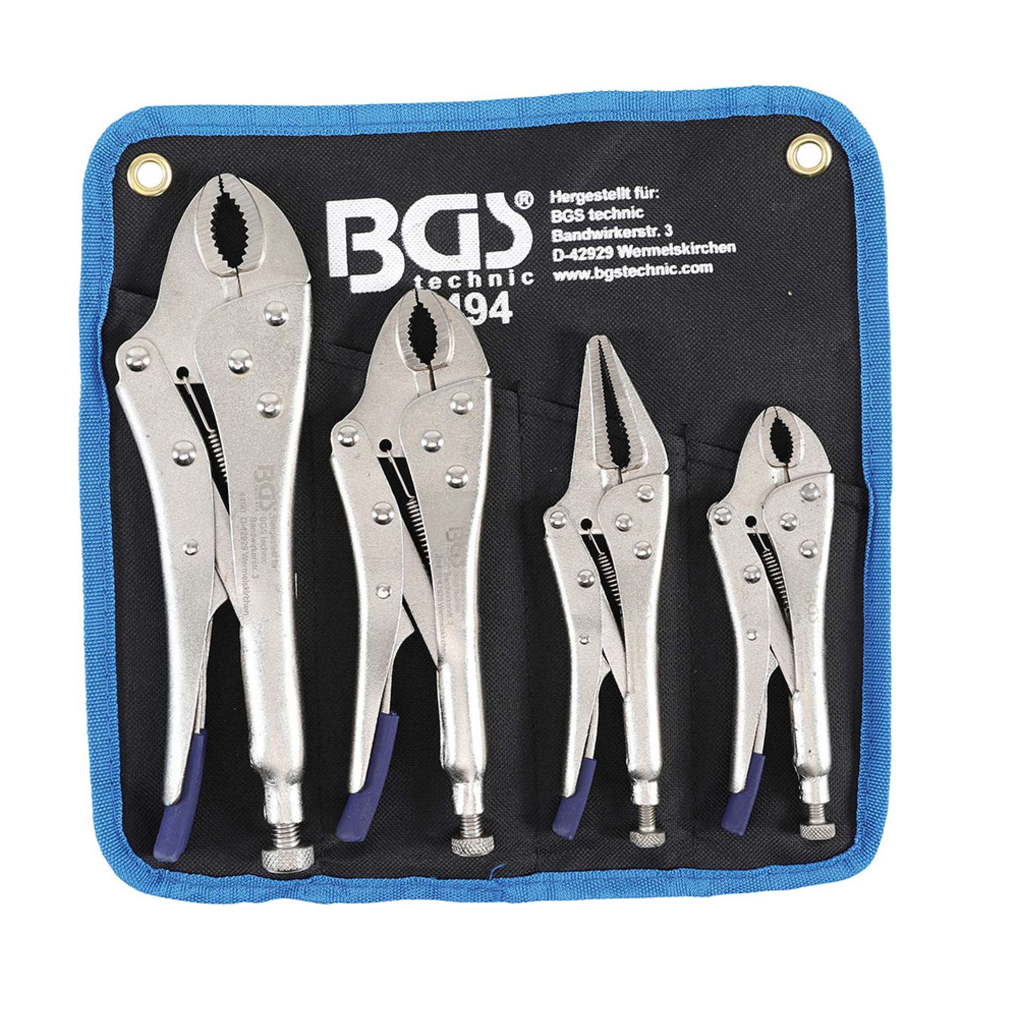 4-piece self-locking pliers set - Fermec BGS494