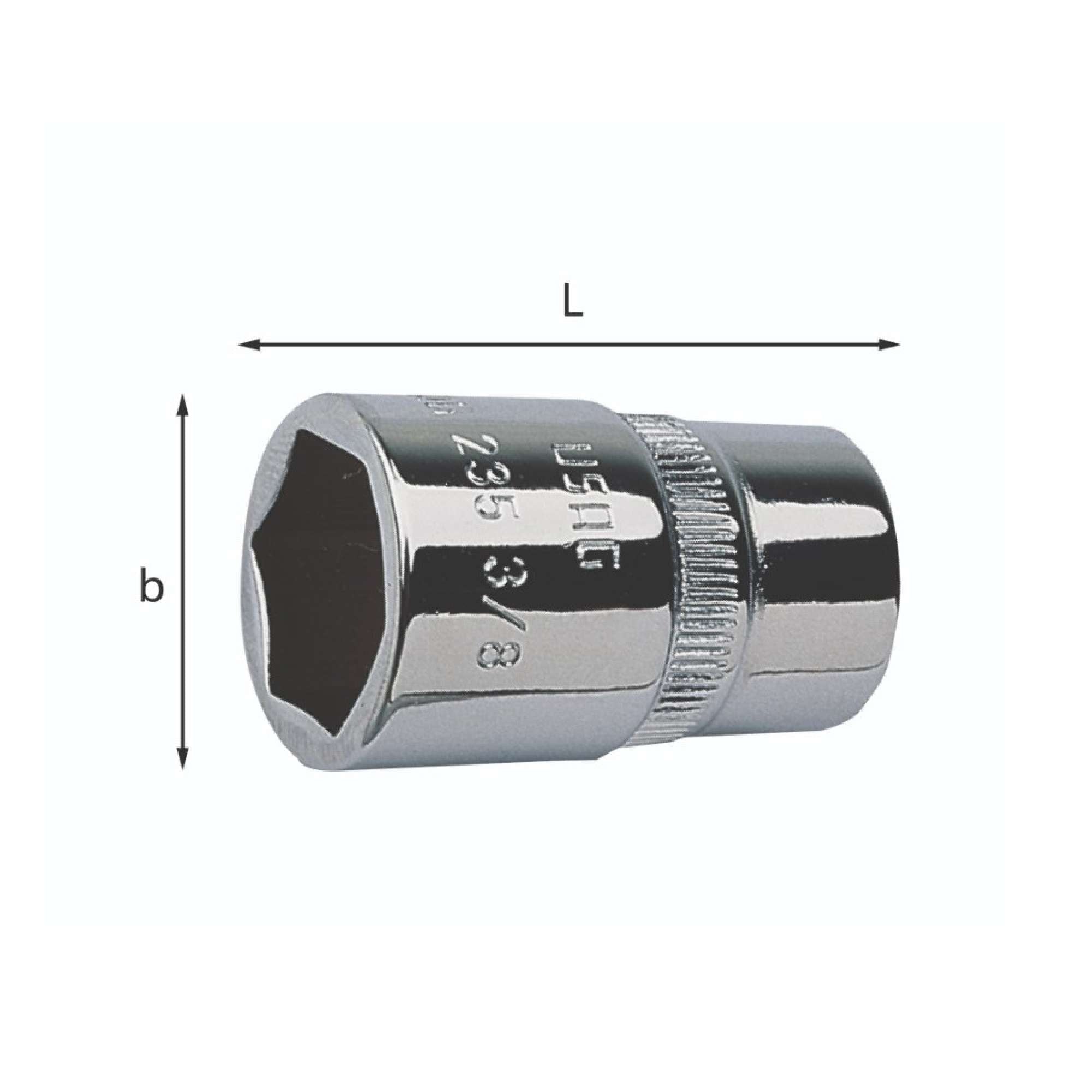 Socket wrenches with hexagonal mouth - Usag 235 3/8 E