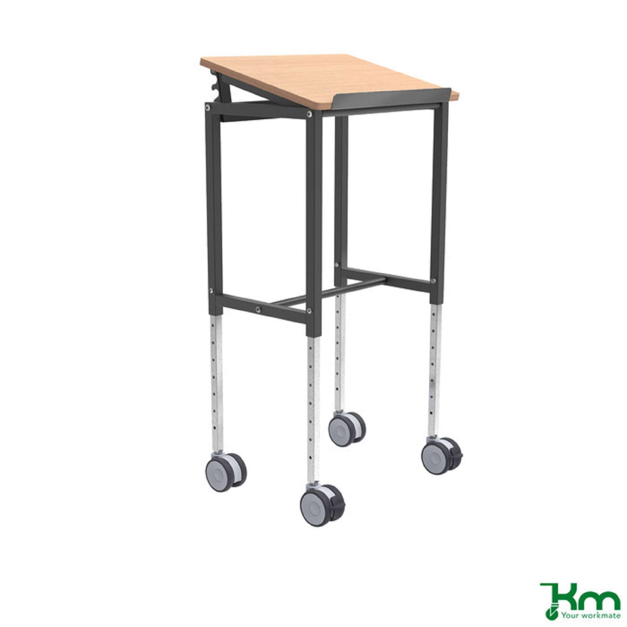 Beech / Dark Grey Roll table, height adjustable LxWxH (mm) 600x400x720