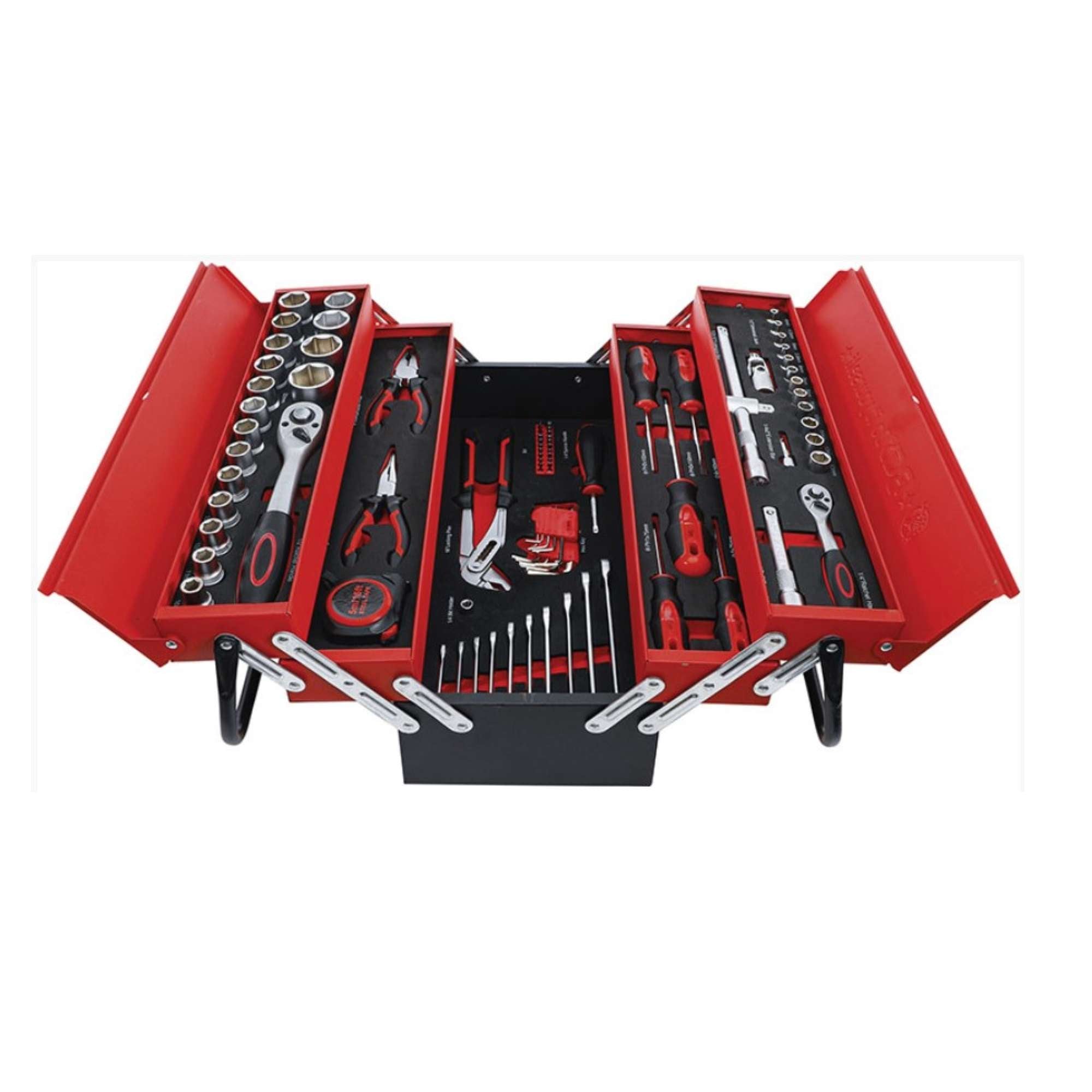 5-compartment toolbox with 86 tools - Fermec BGS 6056