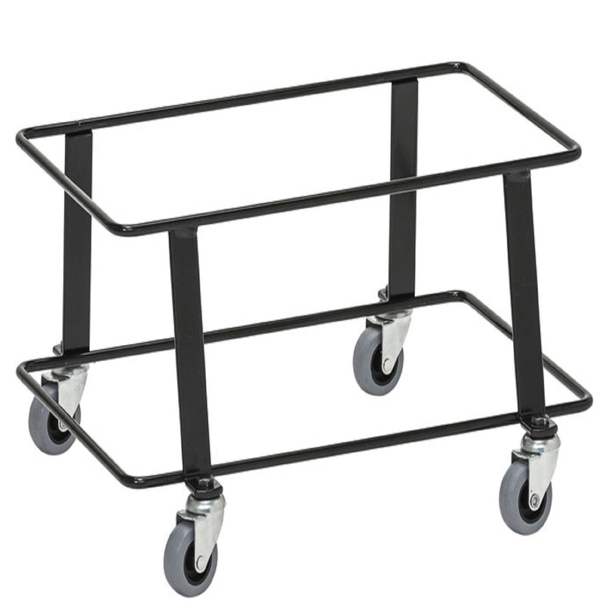 Black Shopping basket dolly L x W x H (mm) 430 x 285 x 285 - Kongamek