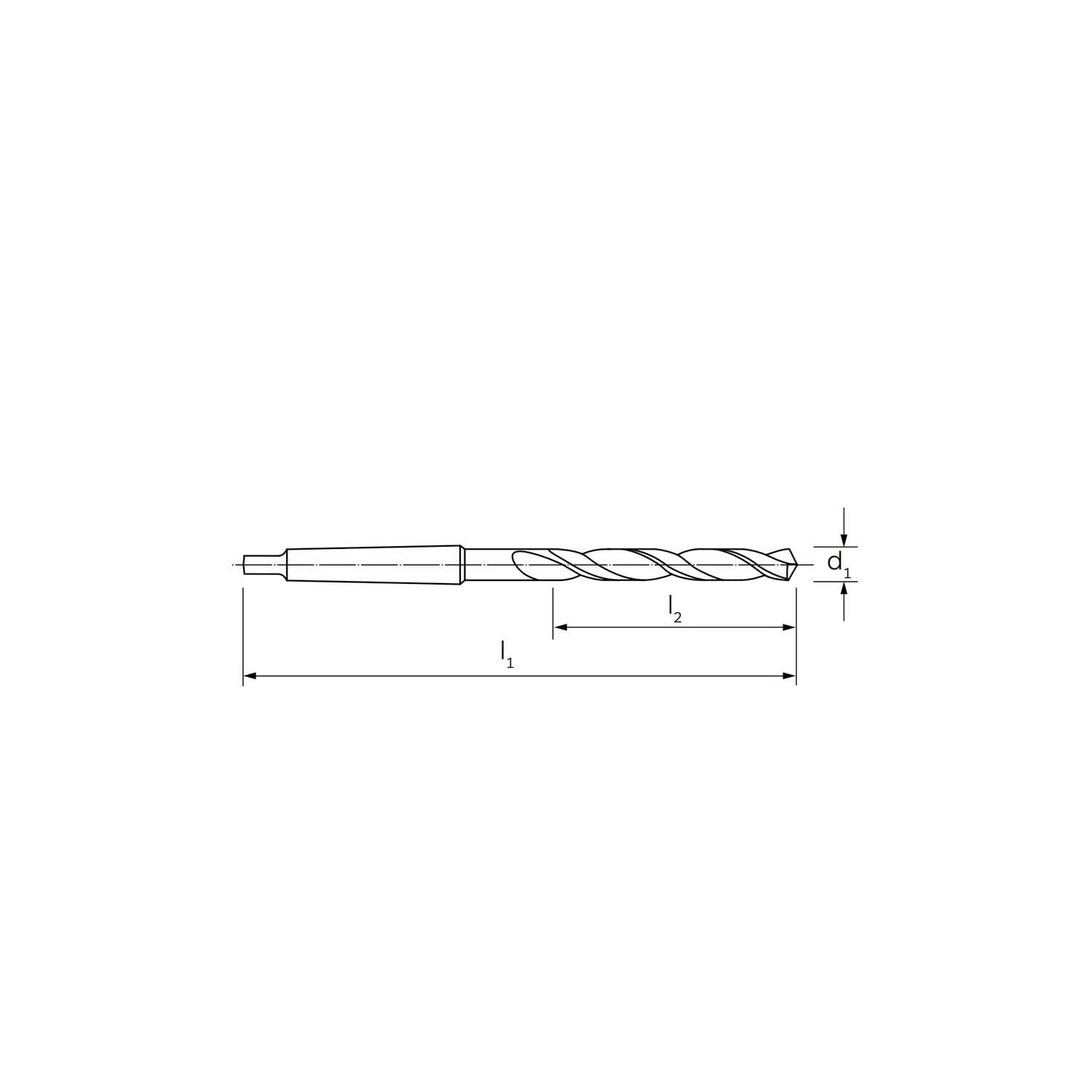 Specific conical drill bit for deep drilling type SRL DIN 345 (11,5-12) - ILIX