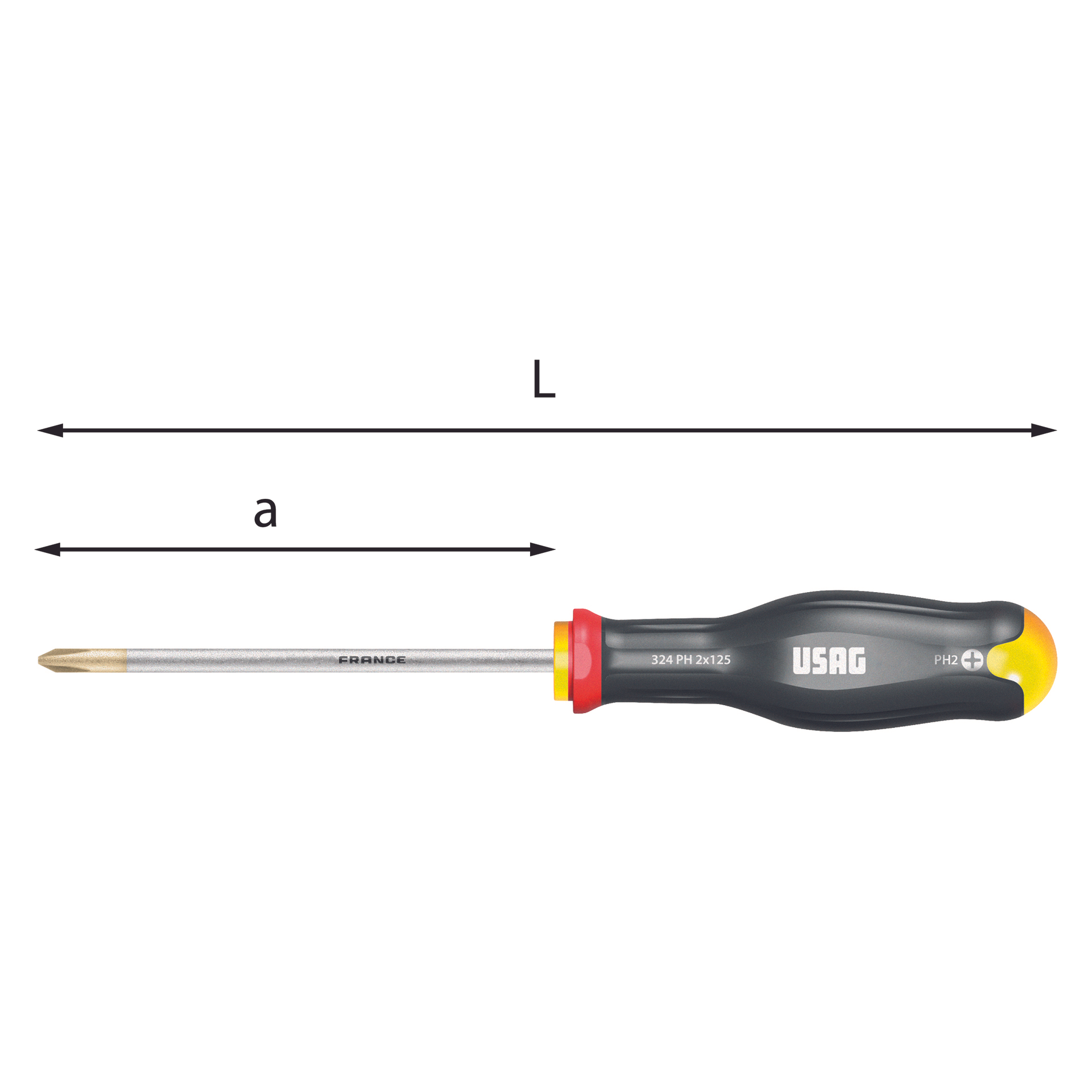 Screwdrivers for Phillips cross recessed screws - Usag 324 PH