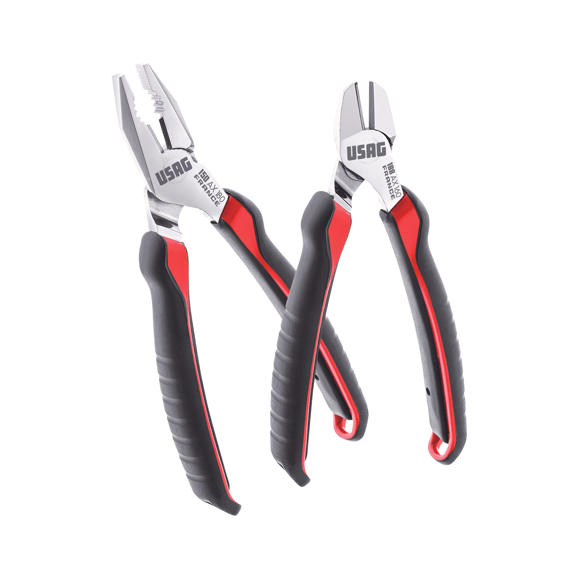 Assortment of 2 universal pliers and diagonal cutters U01500200 USAG