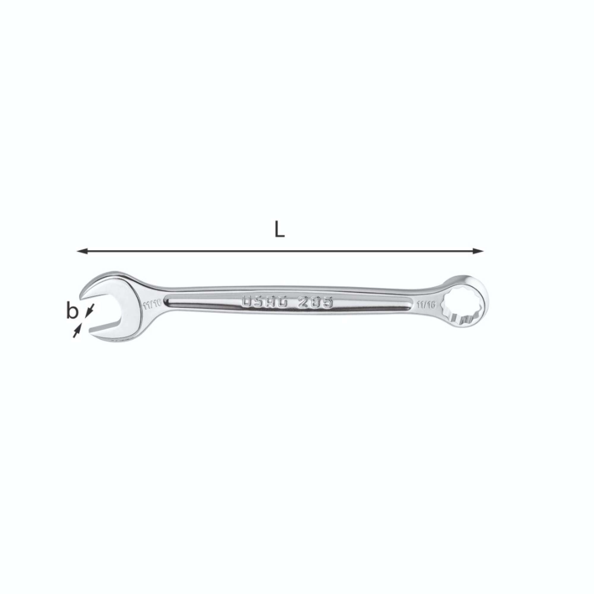 Combination wrench in inches 1' - Usag 285 P U02850833