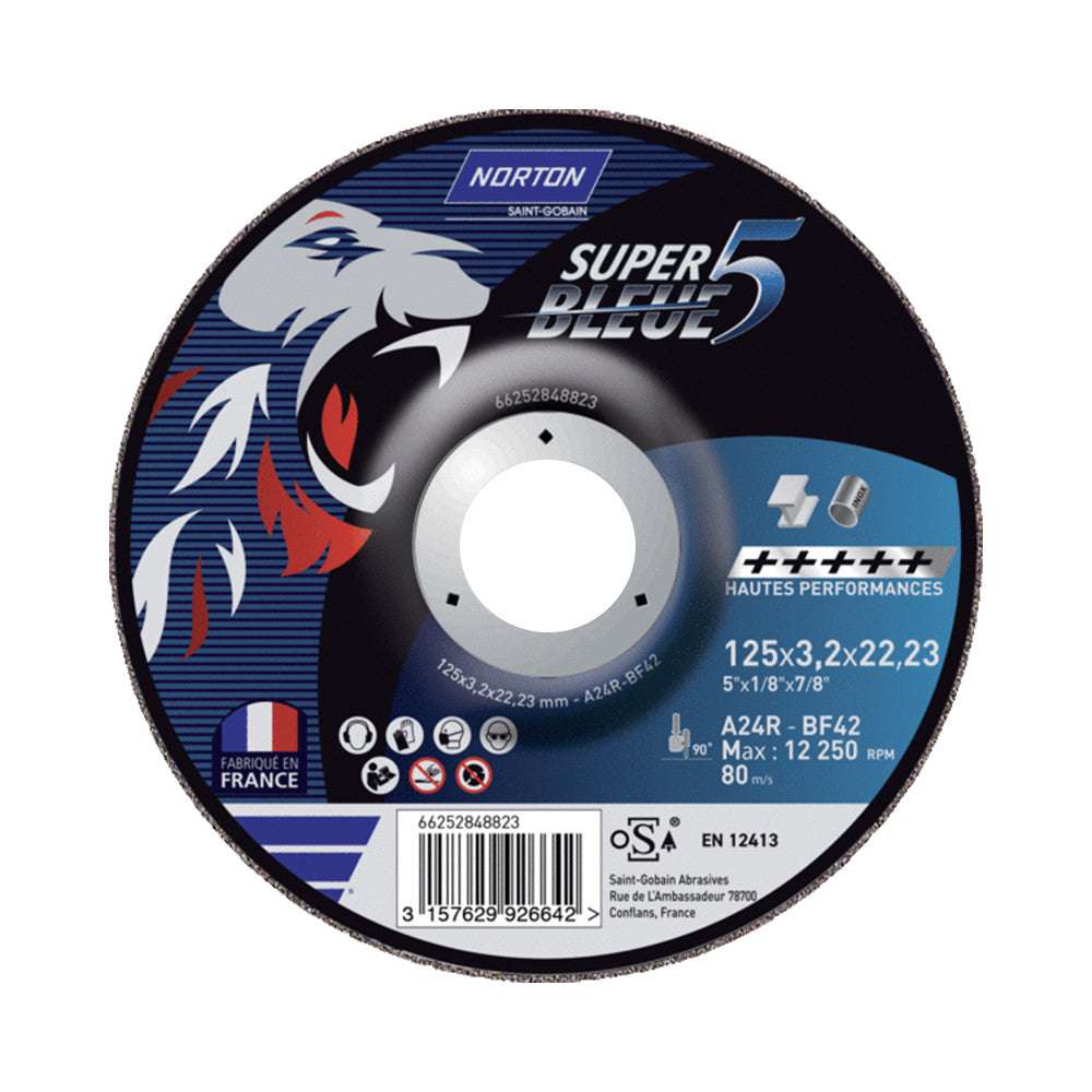 Cutting and grinding wheels super blue 115X3.2X22.2 SB5 F.42 - Norton