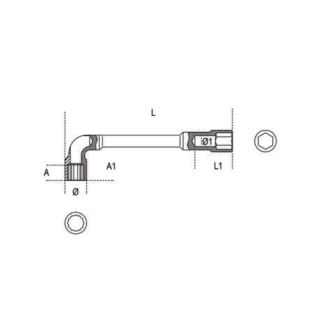 Double ended hexagon / bi-hex socket wrenches, chrome-plated - 937 Beta