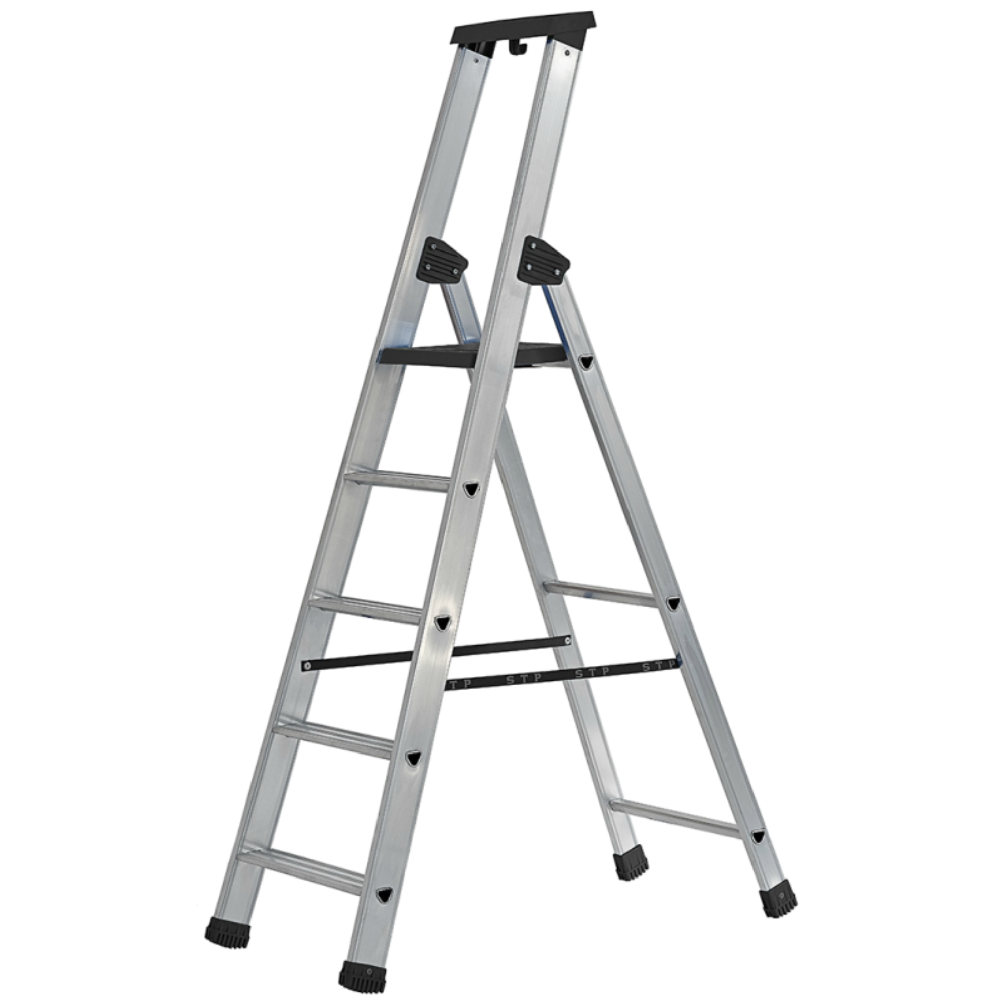 Aluminum ladder from 4 to 8 steps, folding ladder - STP Scale