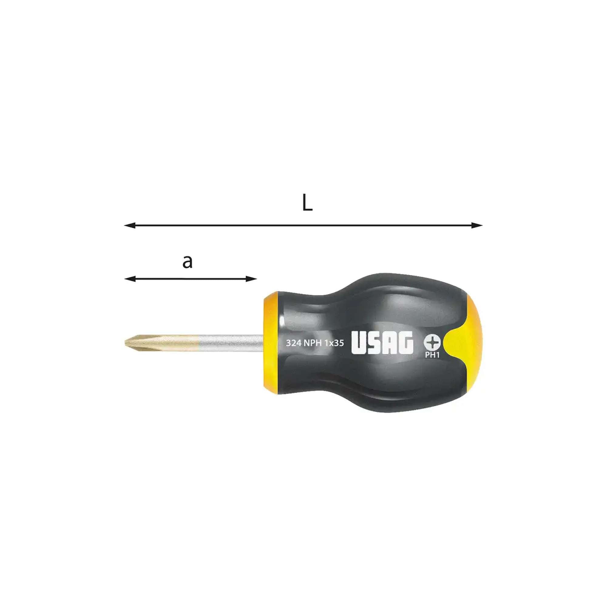 Screwdriver for Phillips cross recessed screws - Usag 324 NPH