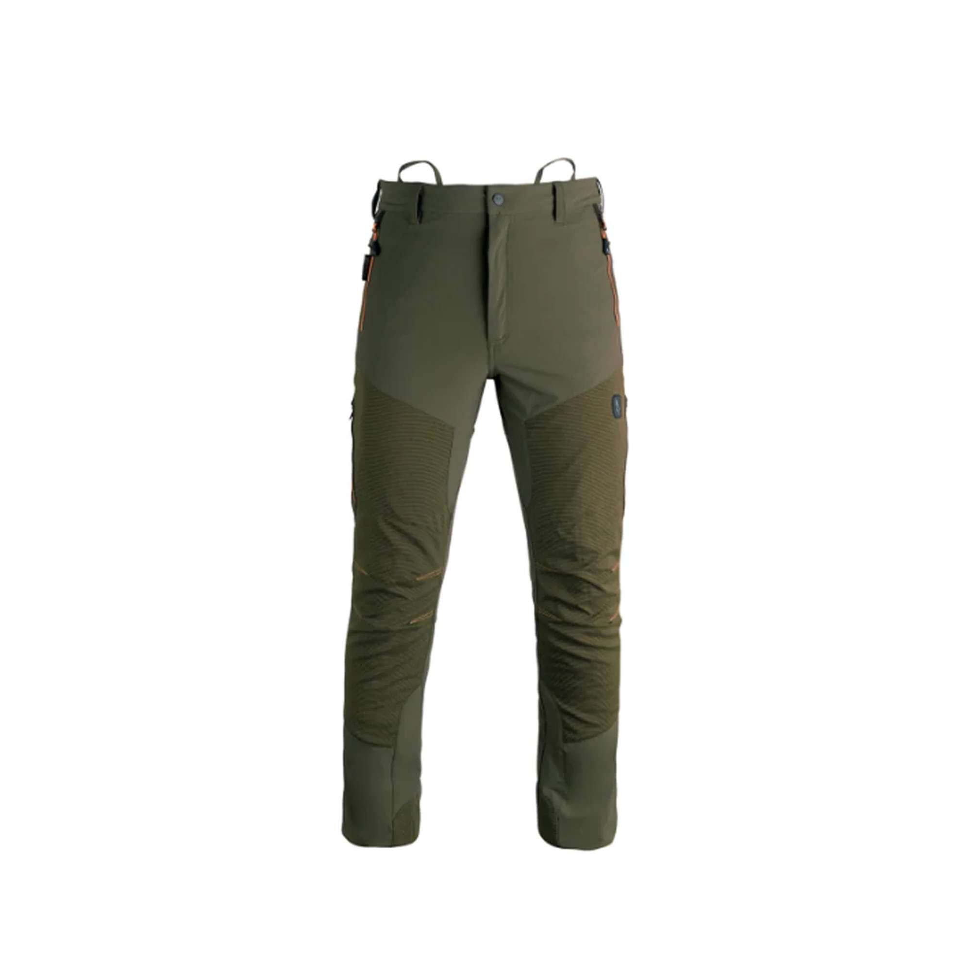 Work pants, stretch fabric and water repellent, Green color - Kapriol