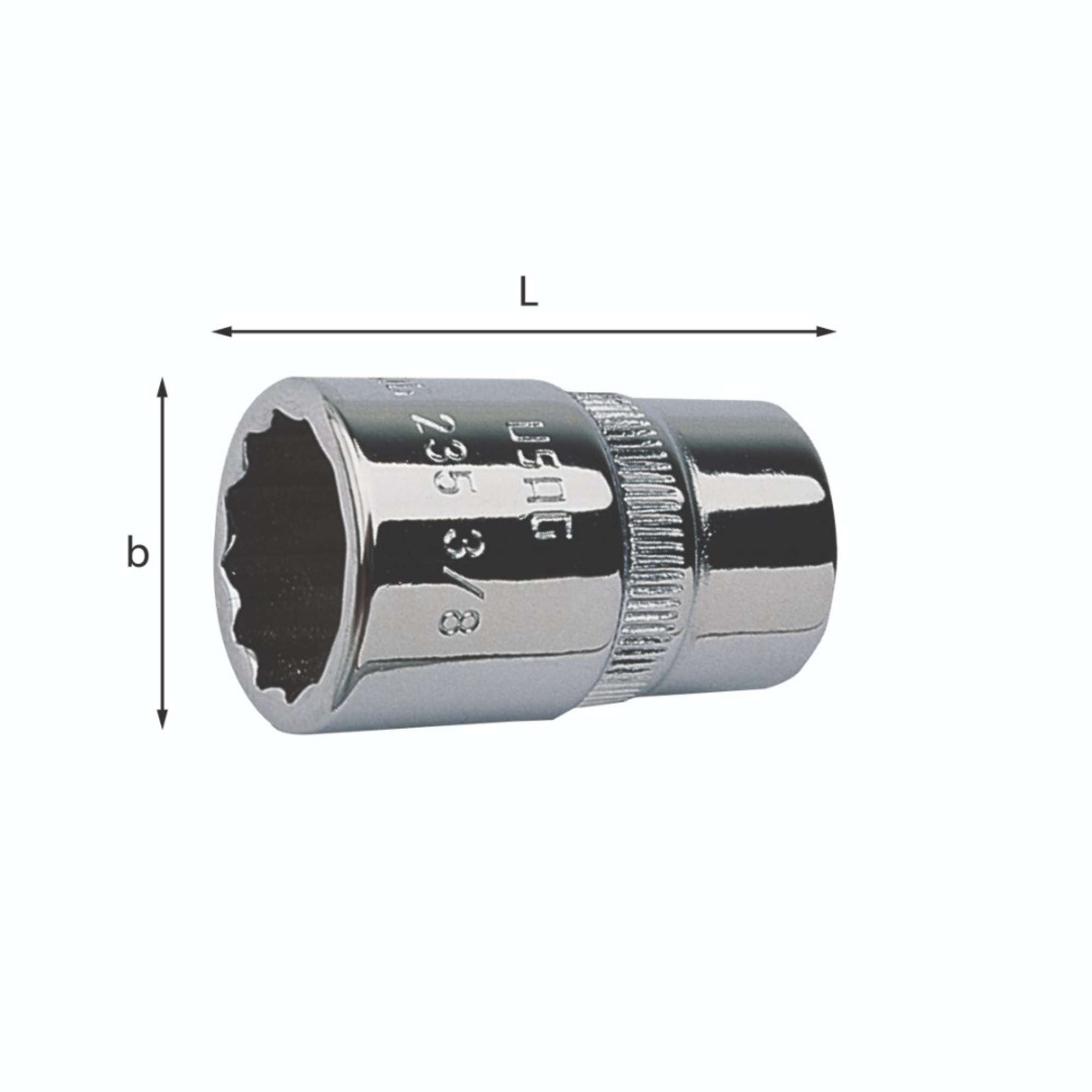 Socket wrenches with polygonal mouth - Usag 235 3/8