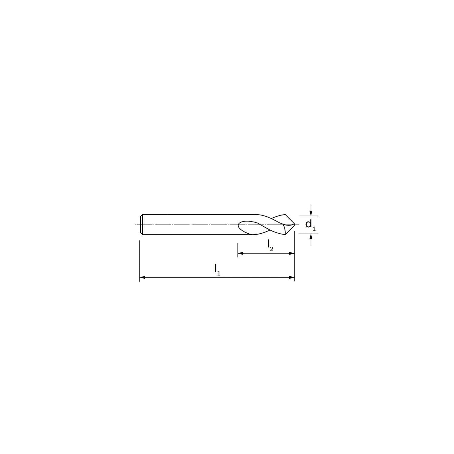 Centering point with sharpening angle 90 - ILIX