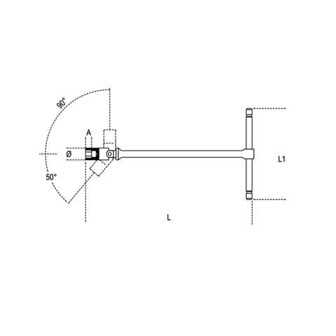 T-handle wrenches with swivelling hexagon sockets - 952 Beta