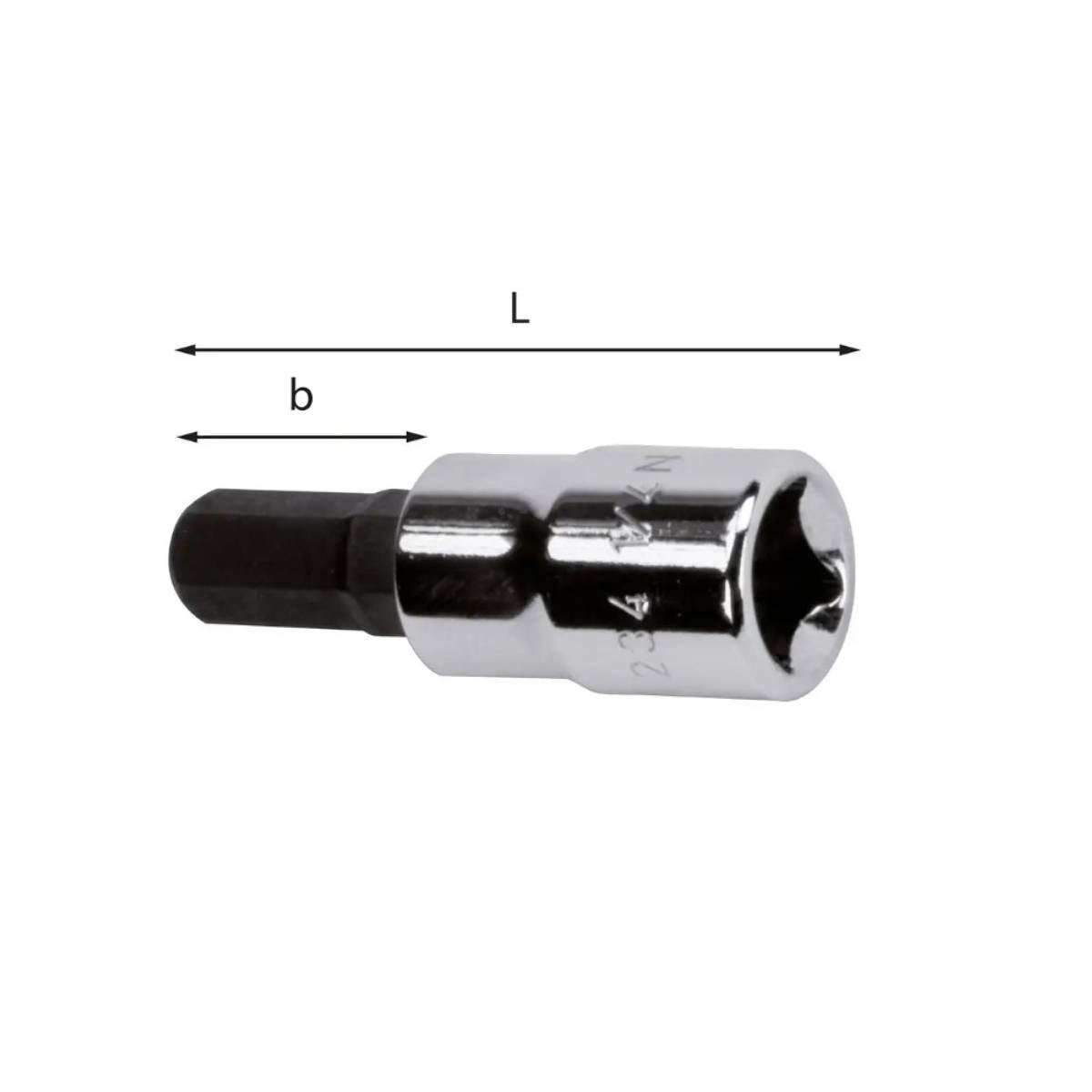 Socket wrench for hex socket screws - Usag 234 3/8N