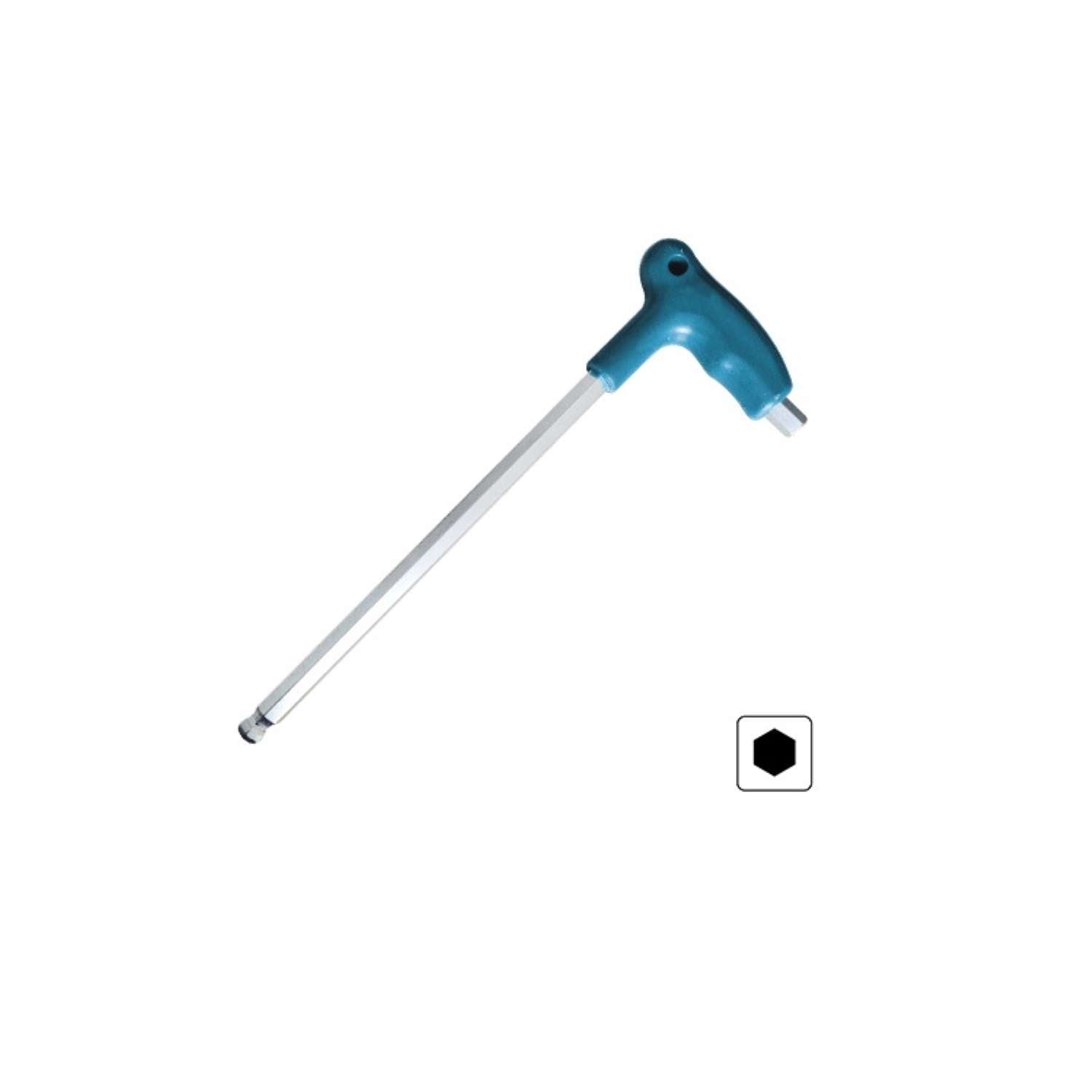 T-handle hex wrench ball end Allen chrome vanadium 2 x 200 mm - UM 20 H(020-120)