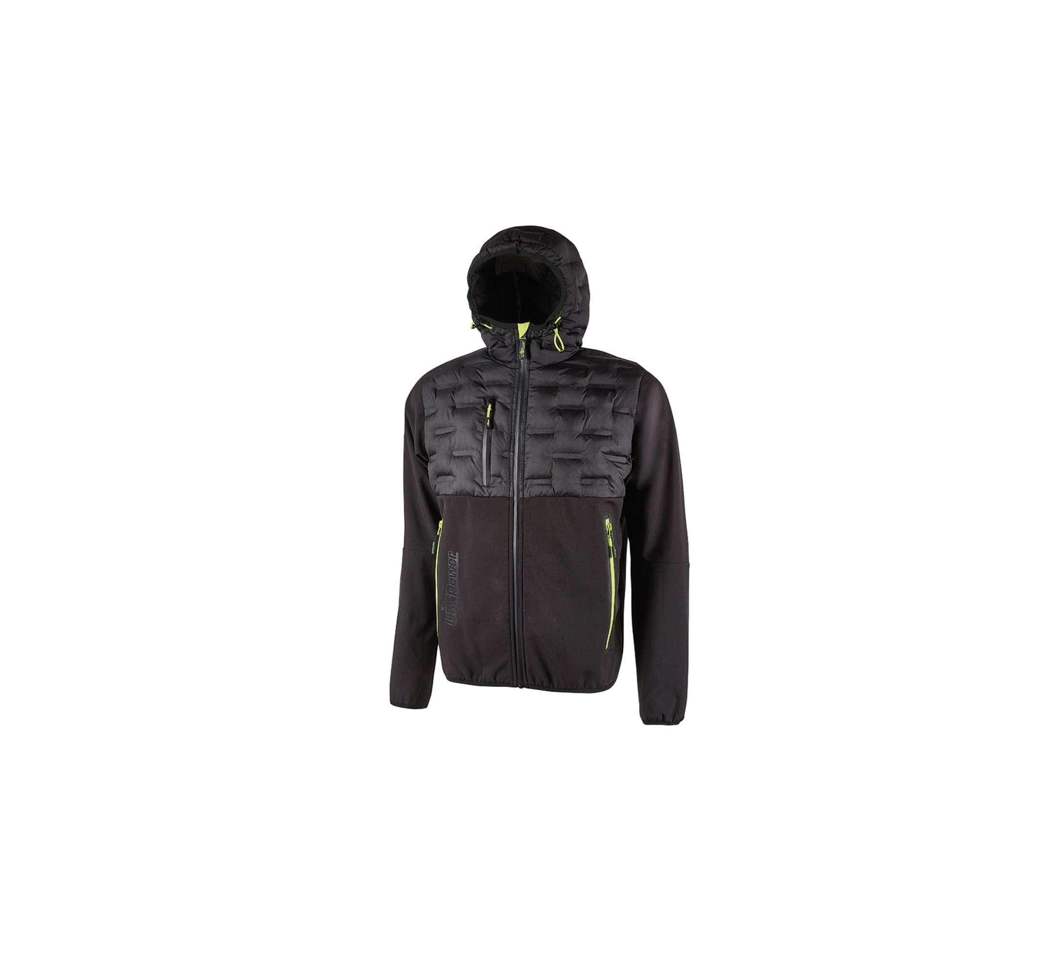 Spock Black Carbon hybrid jacket water-repellent, breathable, windproof U Power