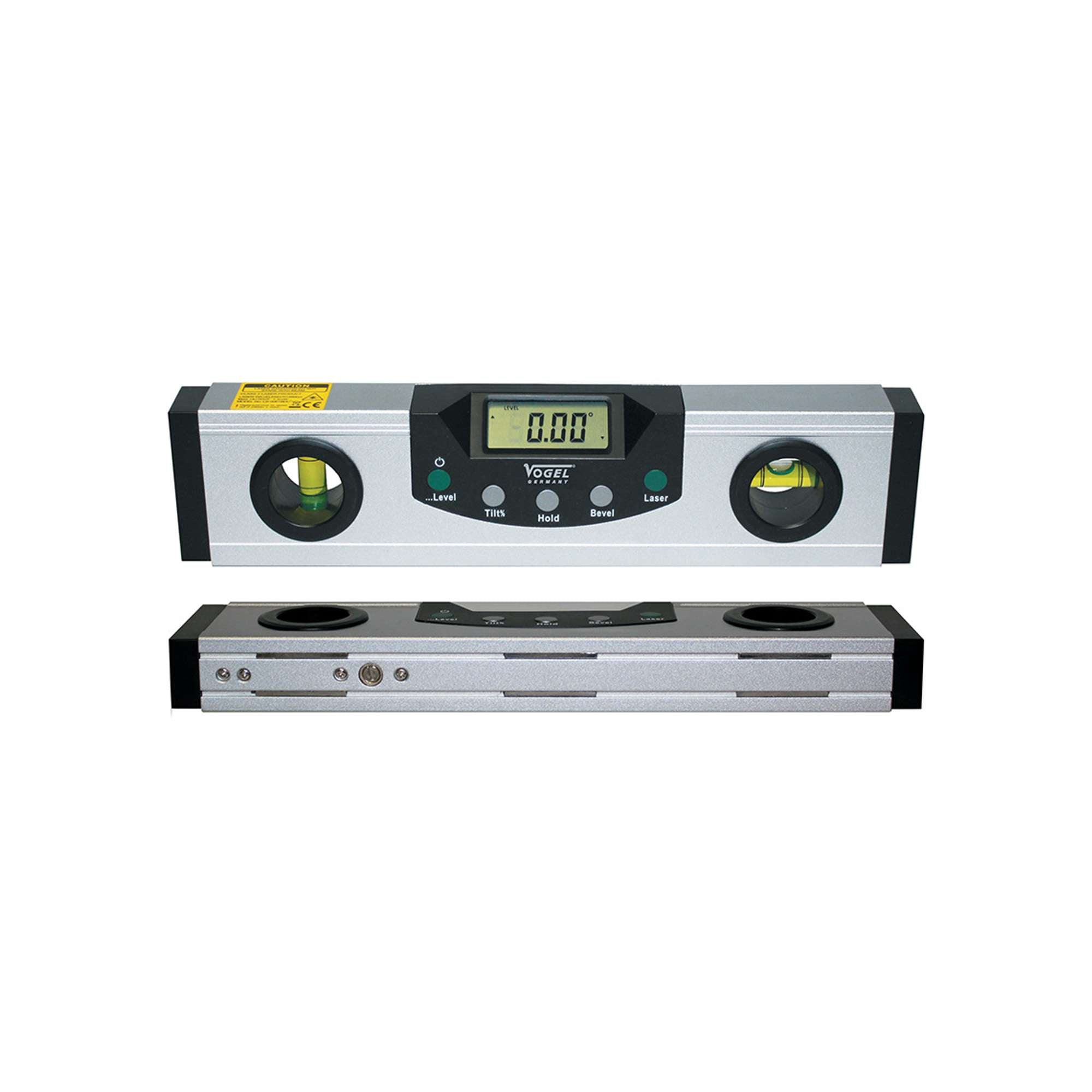 Aluminium digital spirit level with electronic cross laser 712010 FERVI