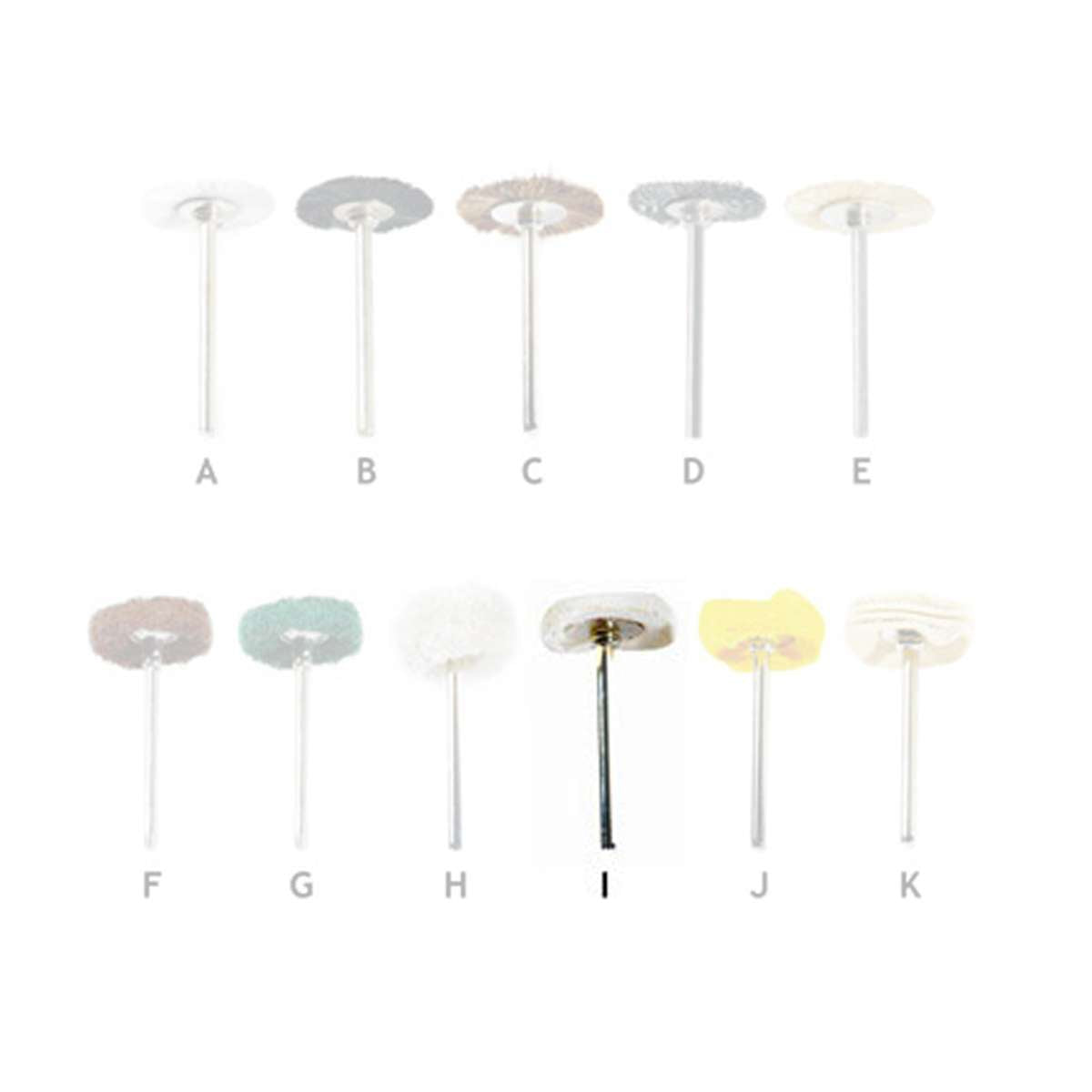 Mini disc brushes D.22 - Gambo 3mm - Cotton - Rosver - FPSI223 - 50 pz