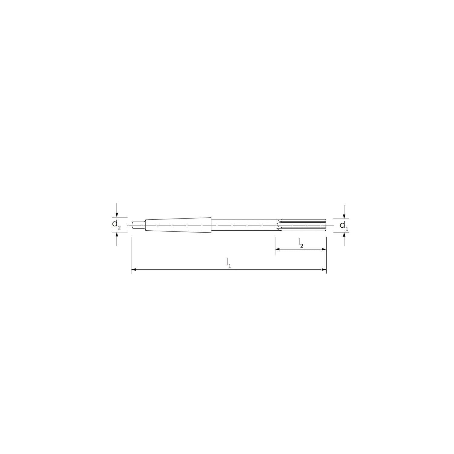 Specific machine reamer for aluminium size 45' DIN 208 30 - ILIX