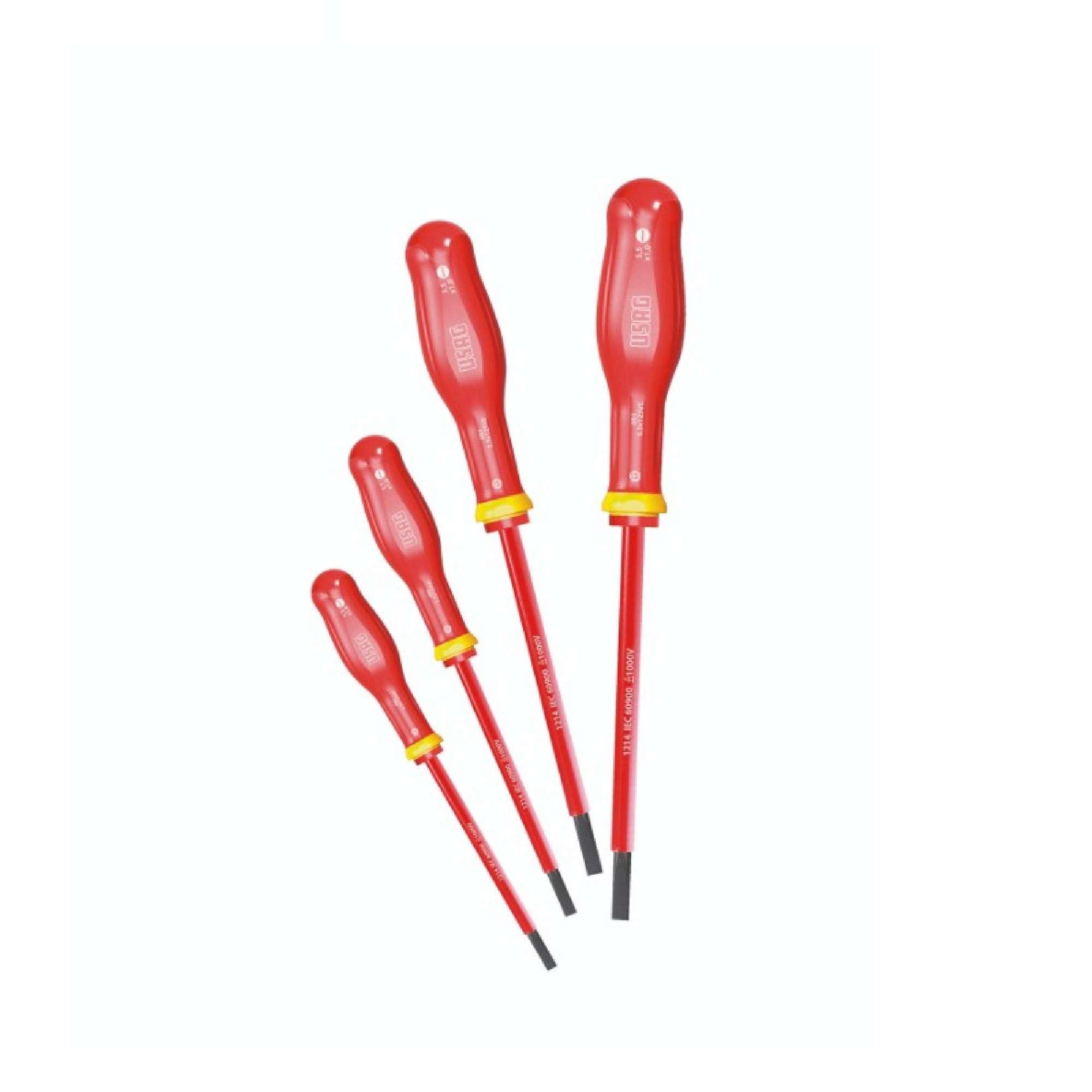 Set of 4 1000V slotted screwdrivers - Usag 091 SE4 U00910110