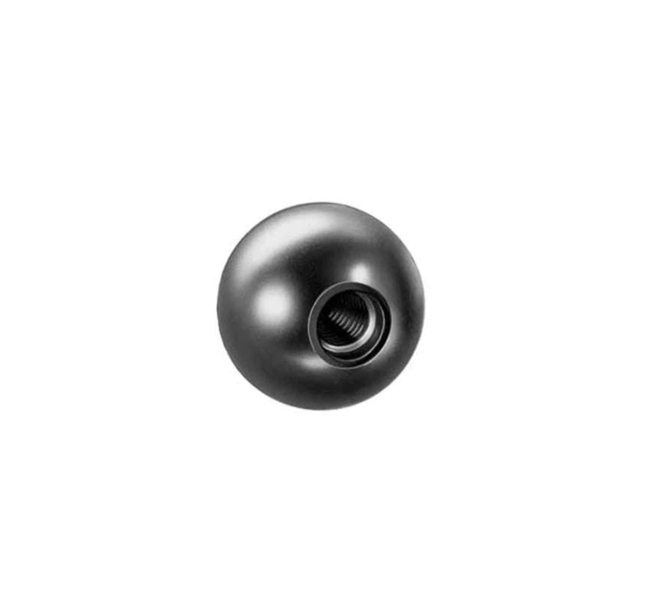 Knobs "B" aluminum ox.satin silver and electro black - Saguatti 169