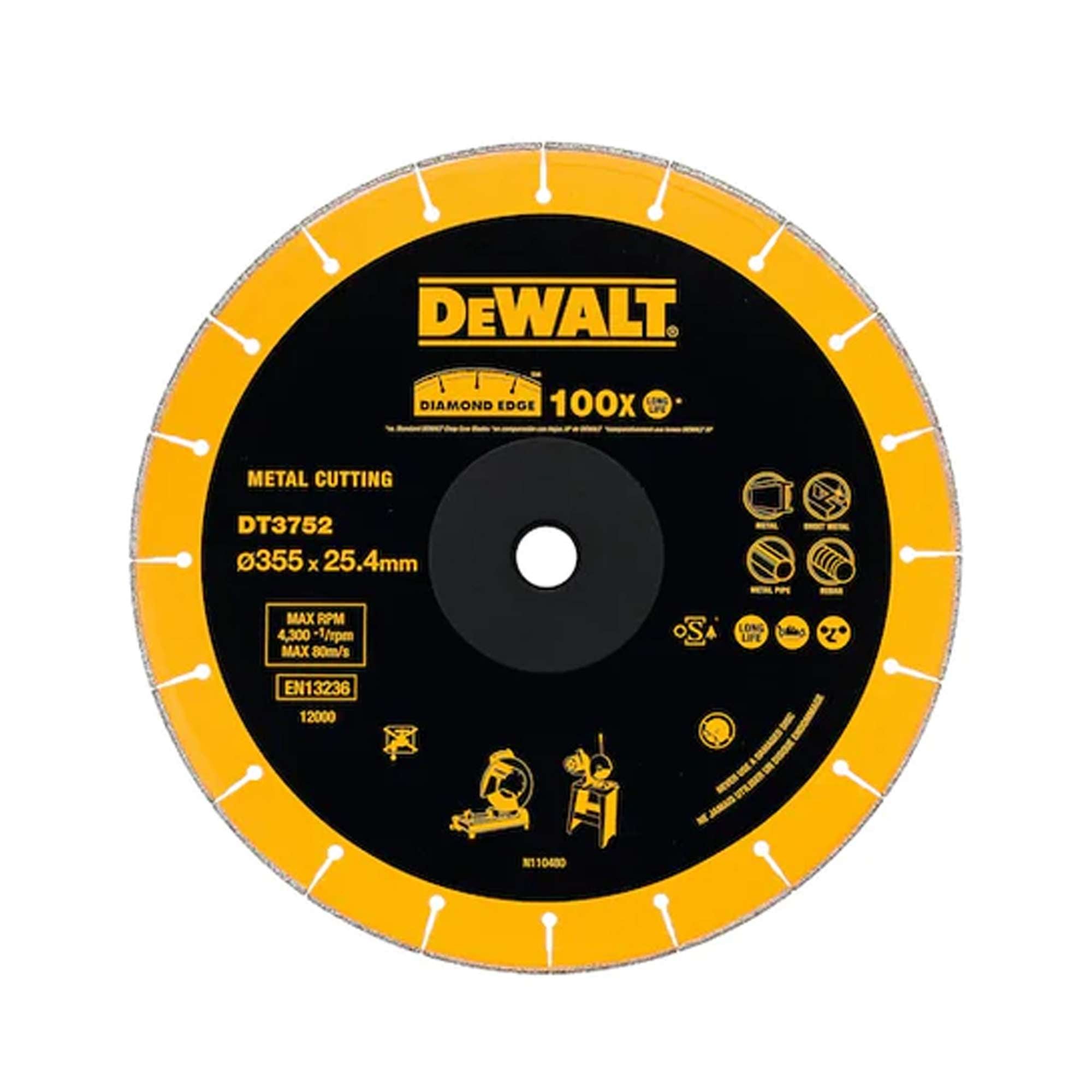 Diamond cutting disc DEWALT DT3752-QZ 355 mm bore 25.4 mm