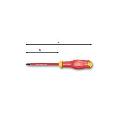 Screwdriver for slot-head screws 1000V 000V0,5x3x75 - Usag 091