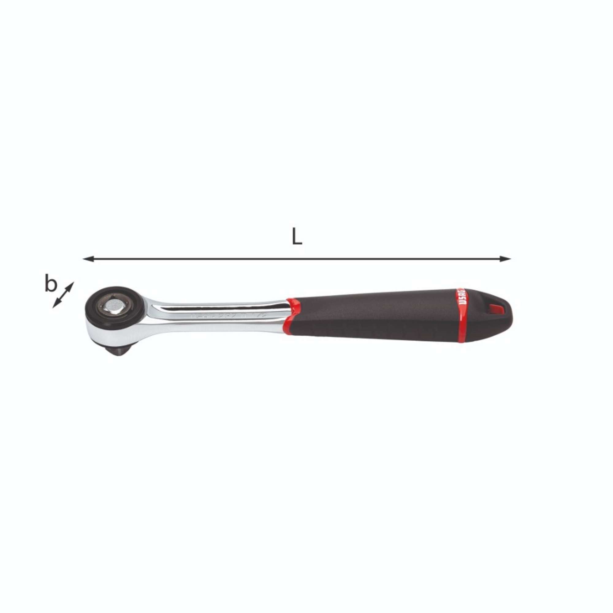 Ratchet with sliding square 262mm - Usag 237 D 1/2 U02370057