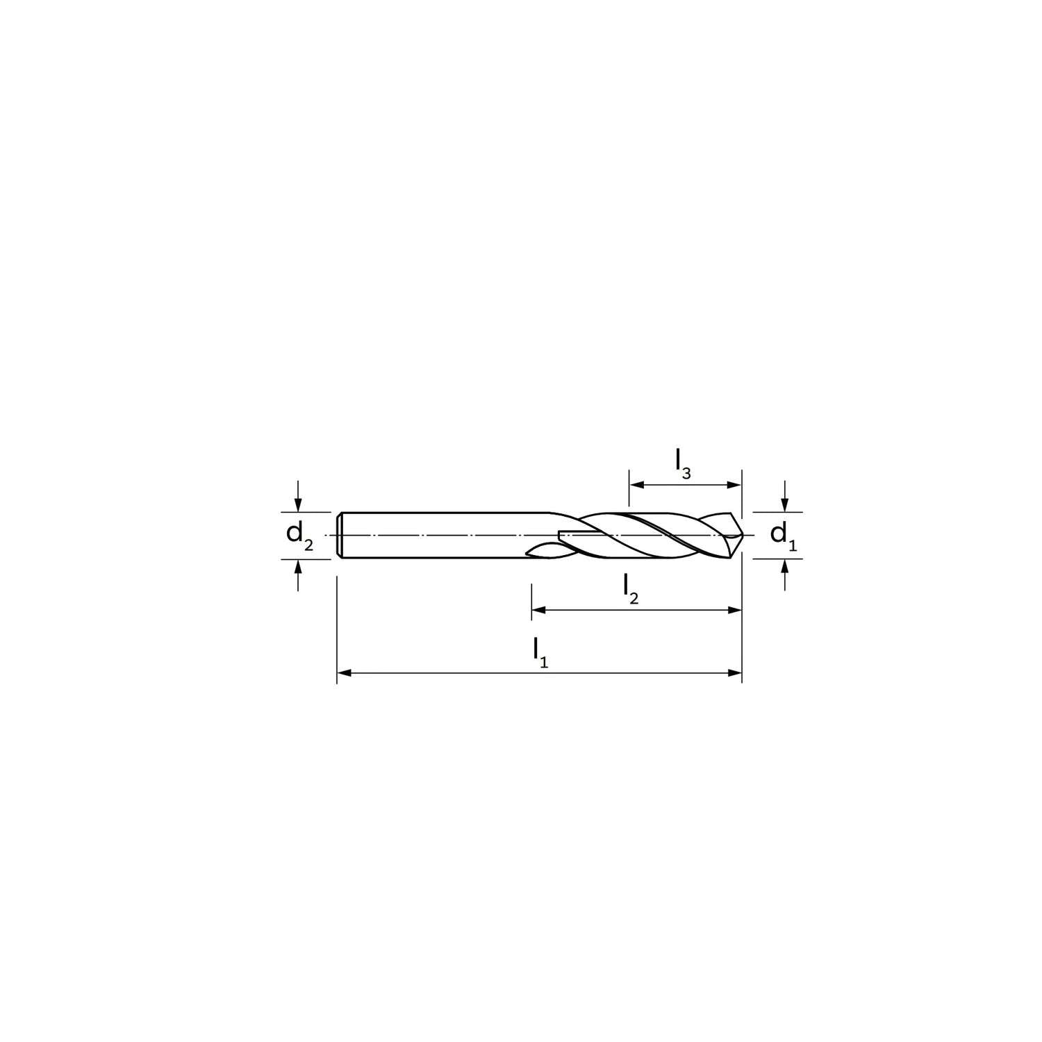 Record tip specific for steel/cast iron "REC. 2S" DIN 1897 - ILIX