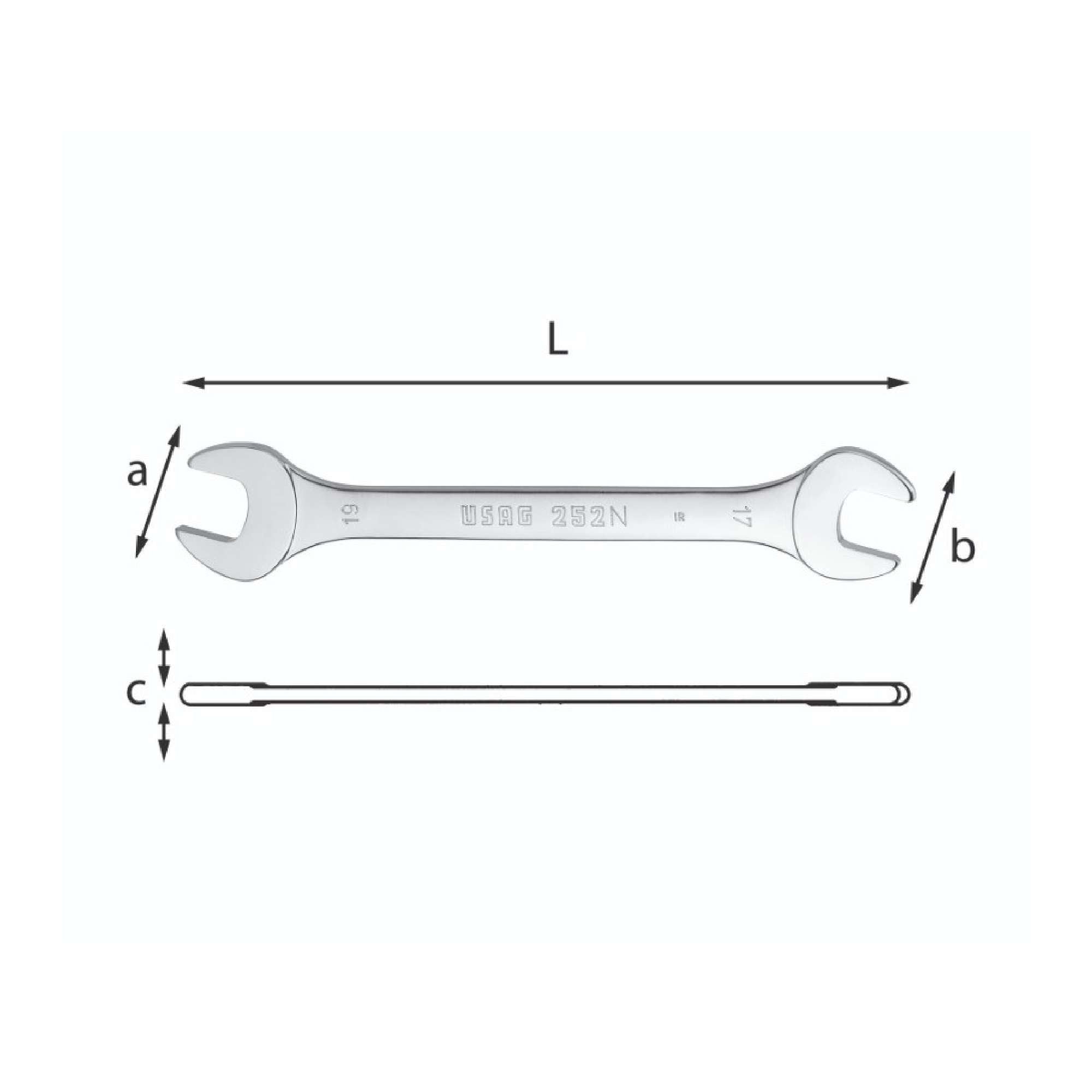 Double open end wrench - Usag 252 N