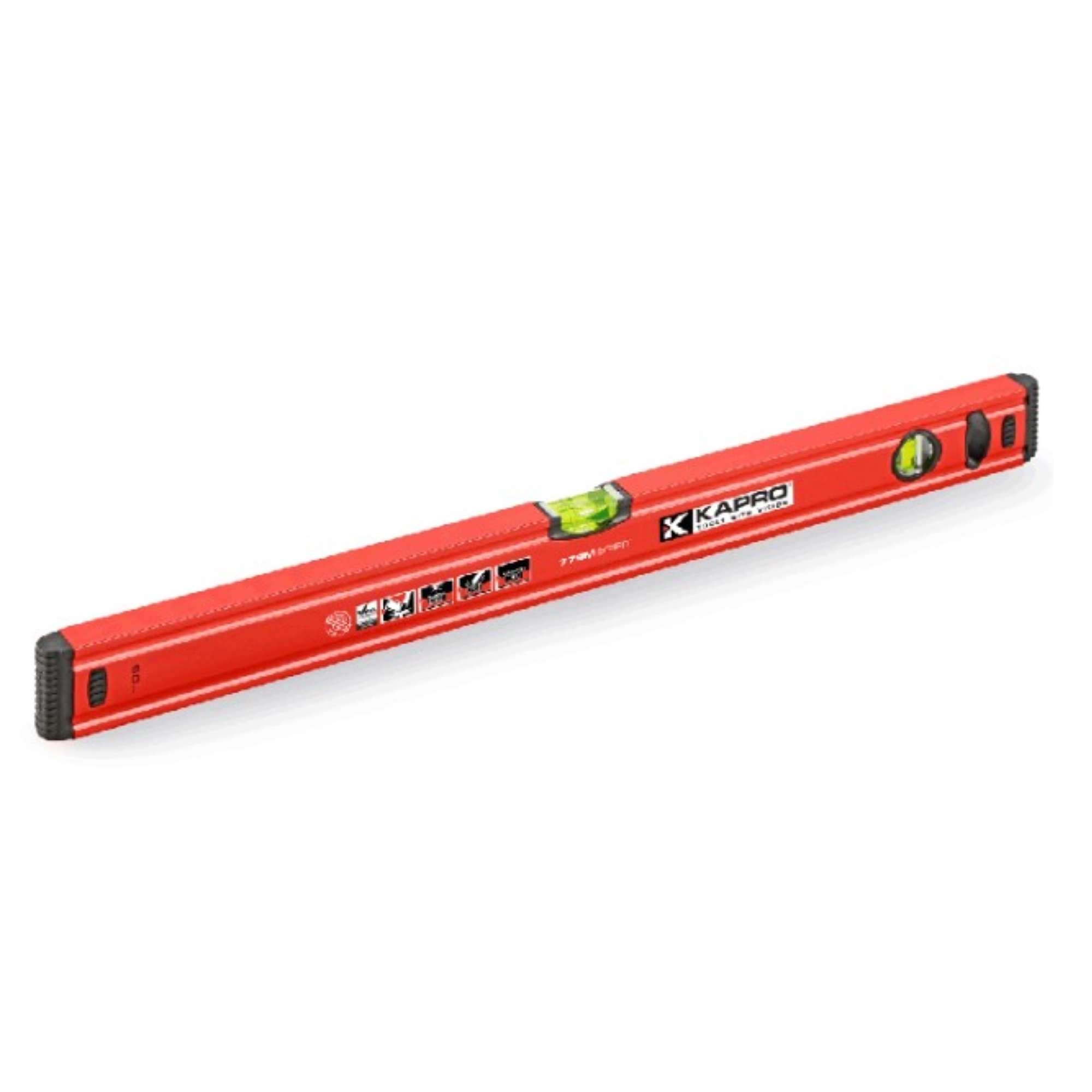 200cm spirit level with ground base and neodymium magnets KAPRO 779M-40-200