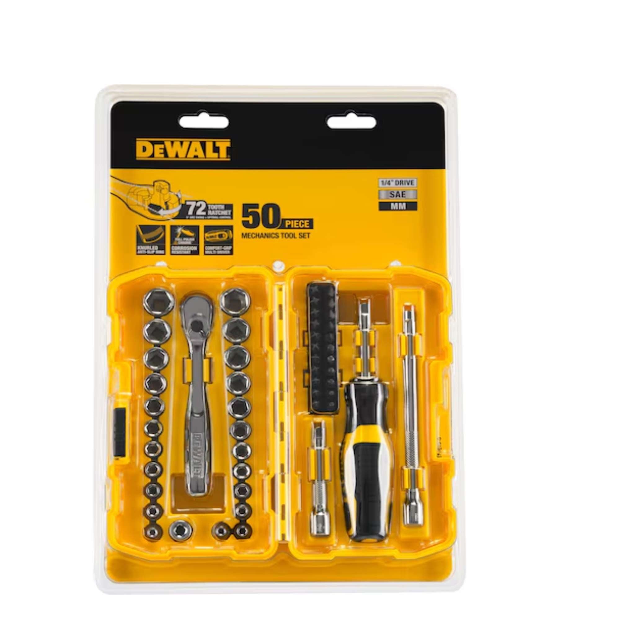 50pcs compact socket wrench set 1/4" socket - Dewalt DWMT816100