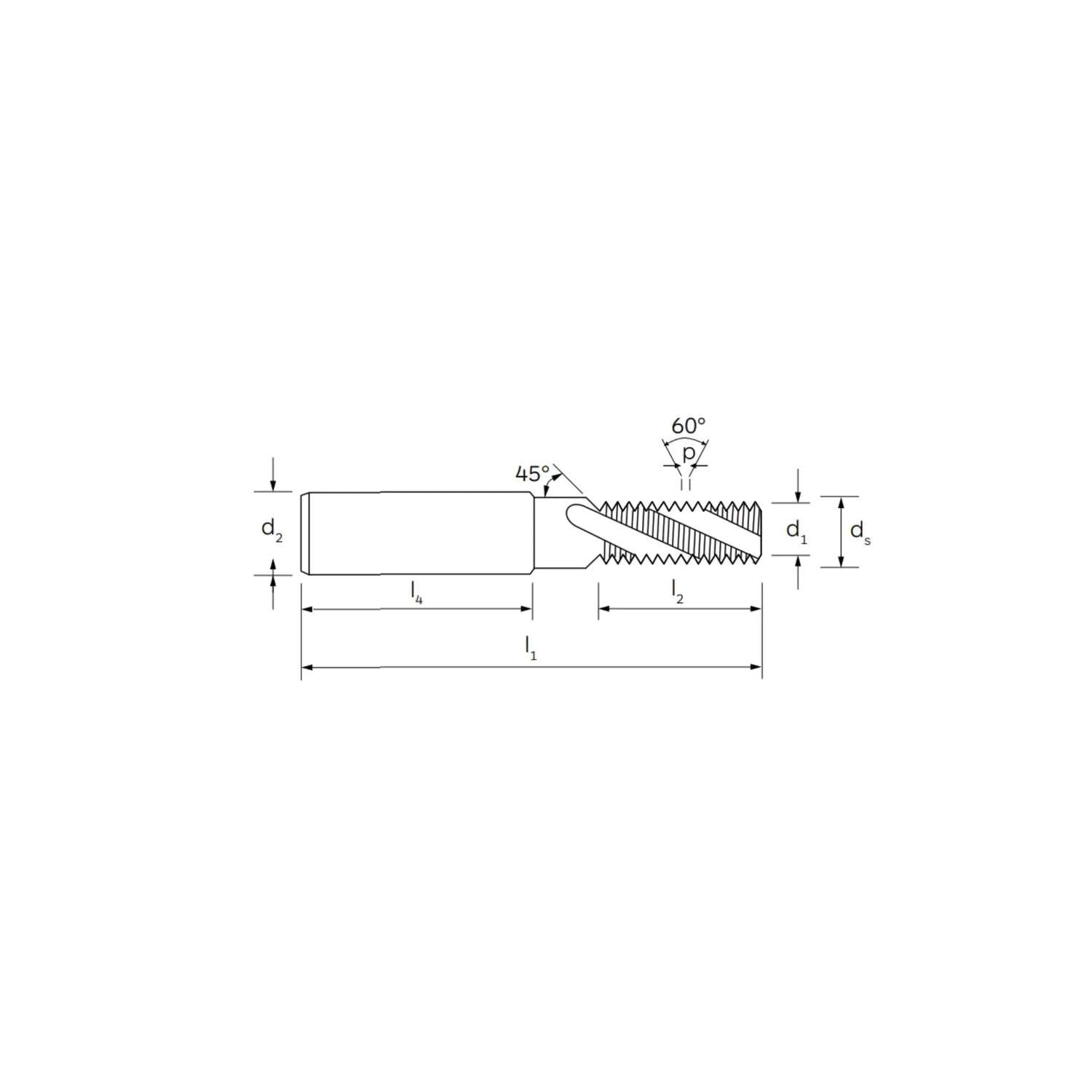 Specific cutter for threading and countersink multi CTM DIN 13 - ILIX