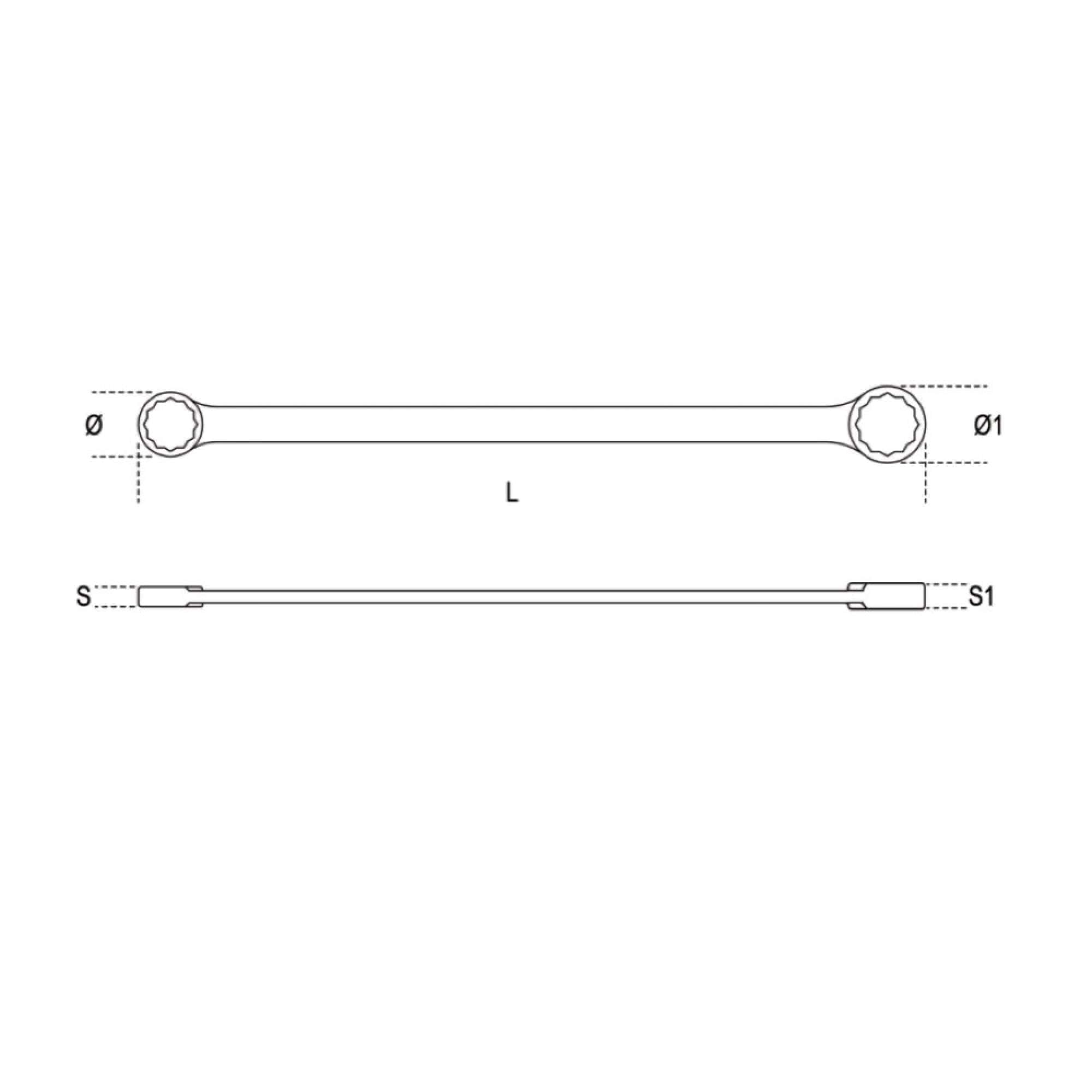 Straight double polygonal wrenches 88 13x15 880013 - Beta