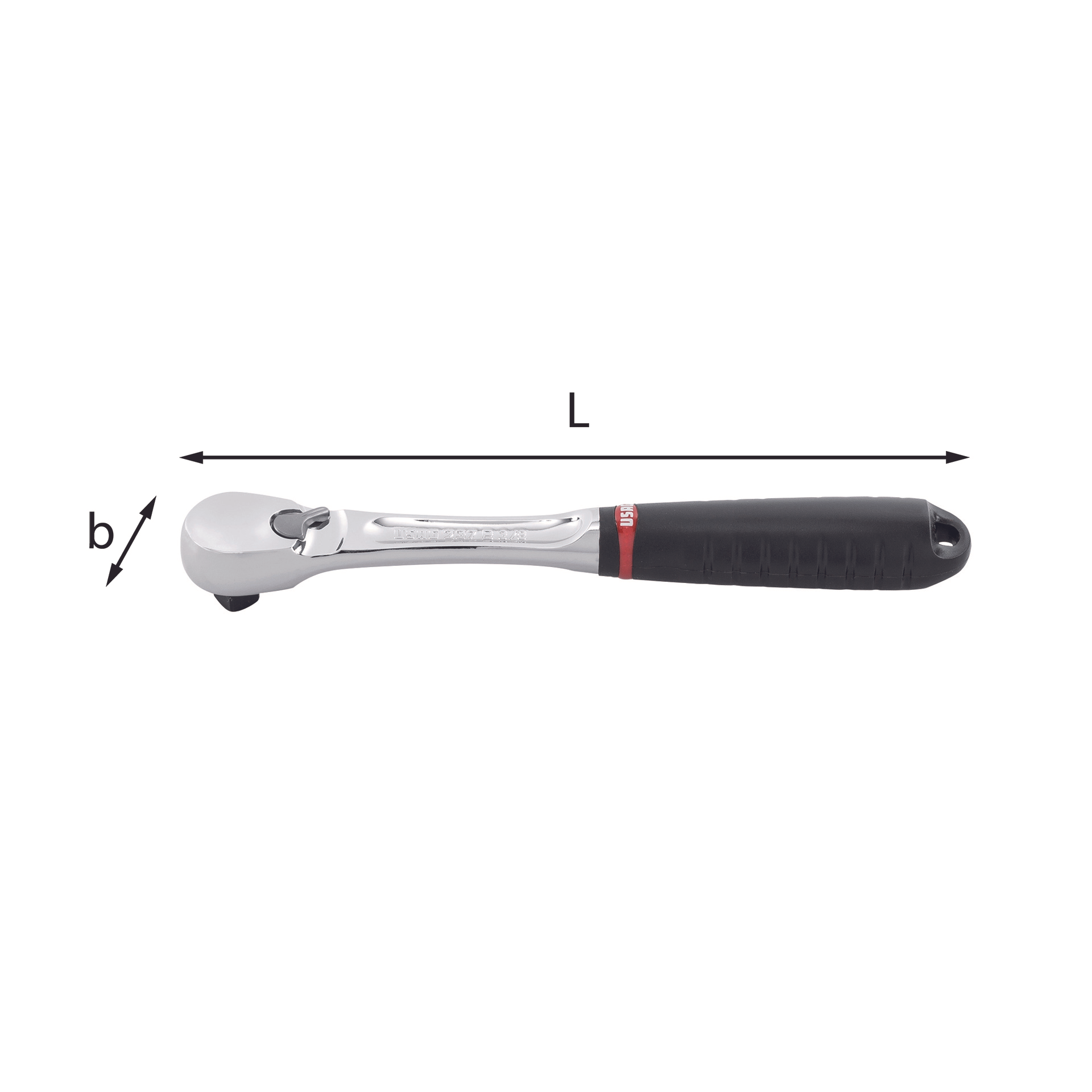 Reversible ratchet with sealed mechanism U02370114 USAG 237 B 3/8