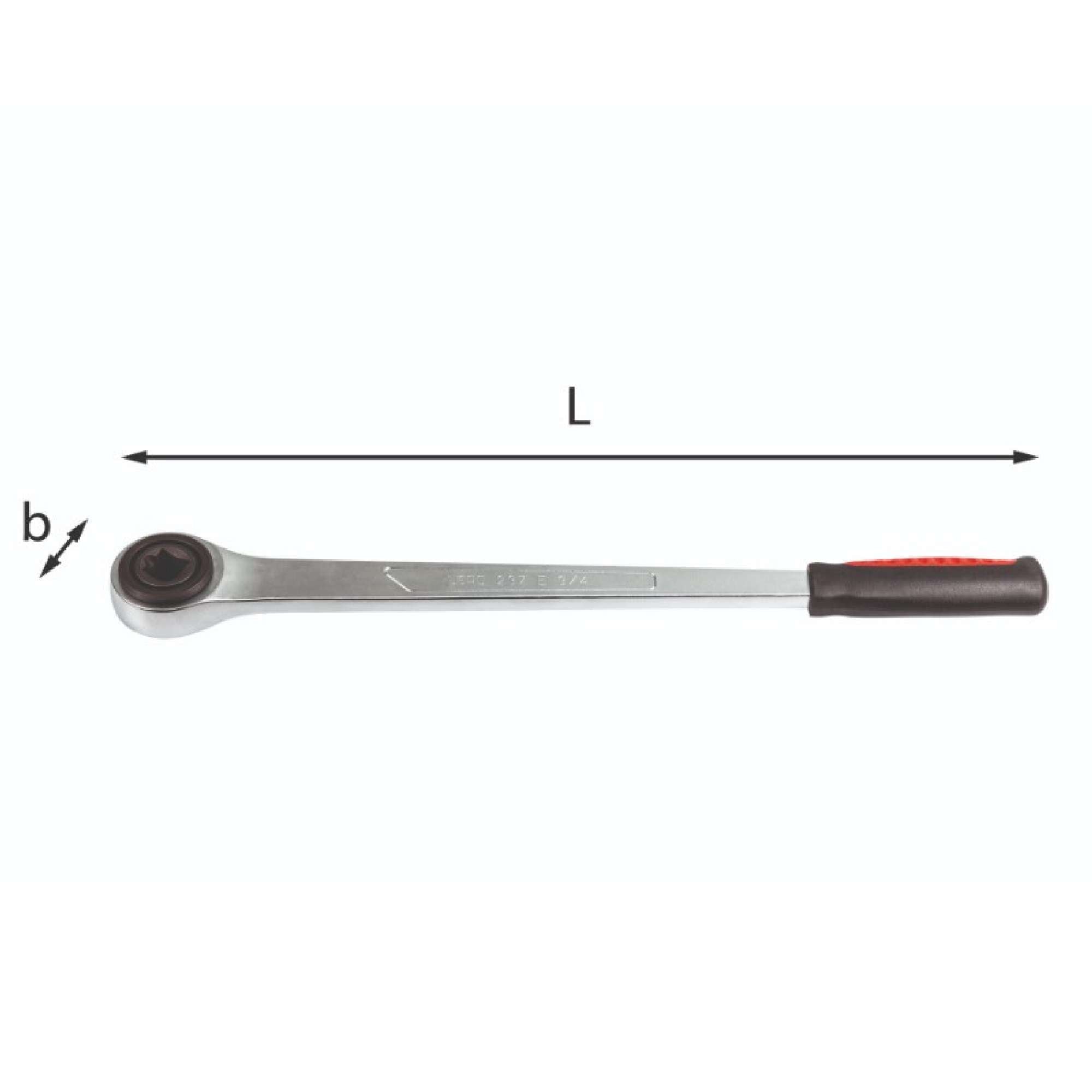 Simple ratchet with female square drive 515mm - Usag 237 E 3/4 U02370048