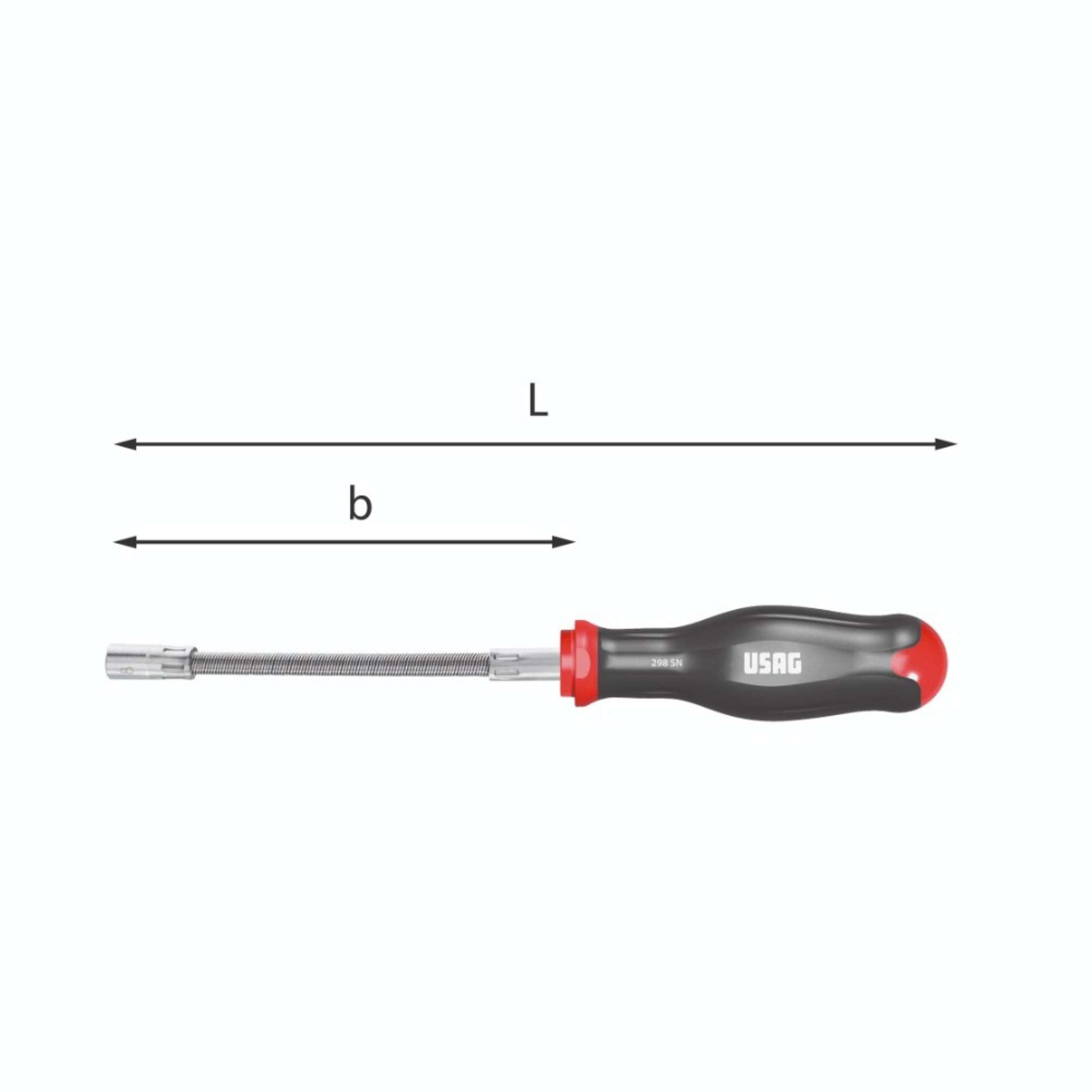 Flexible hex socket wrenches with handle - Usag 298 SN