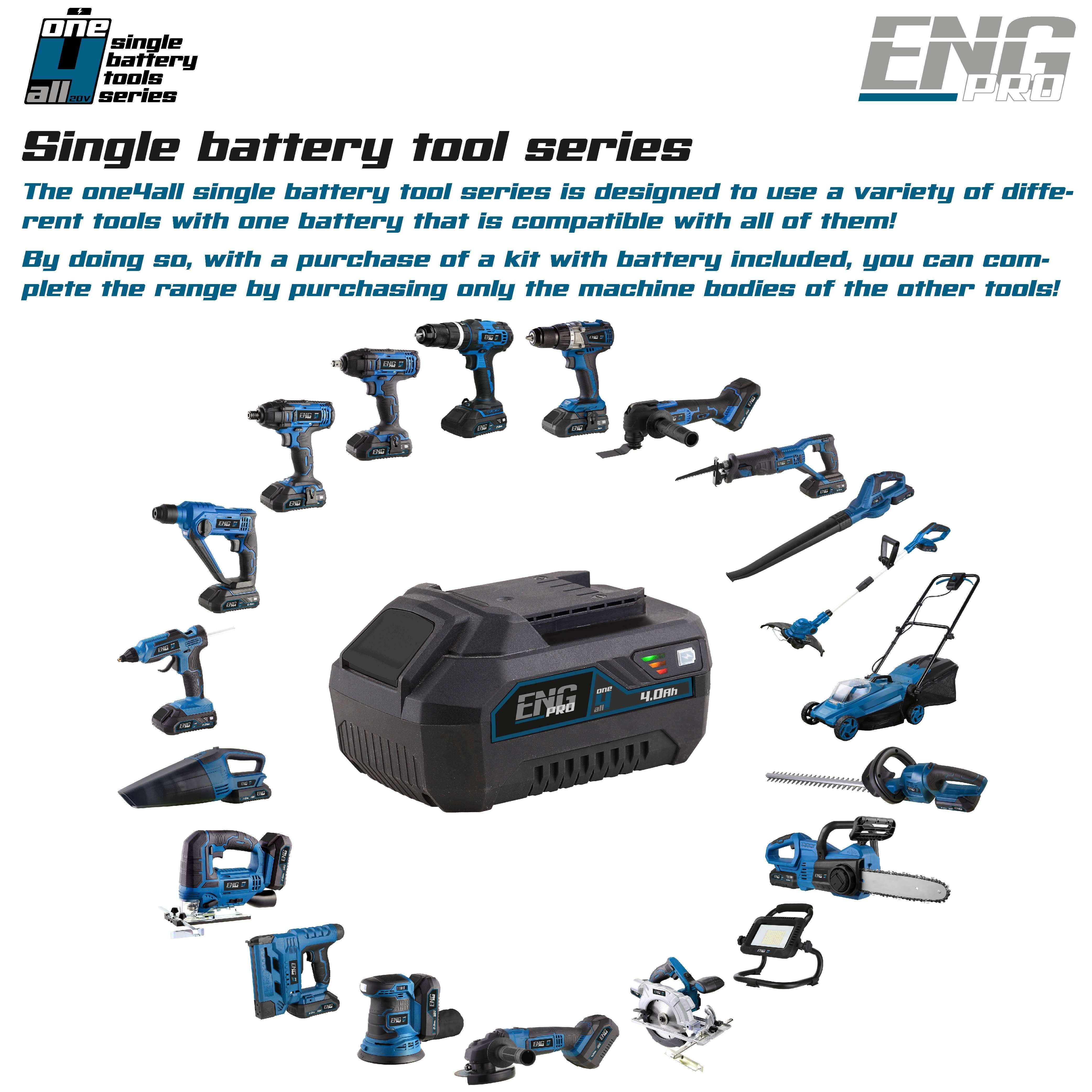 2.4A charger ONE4ALL for 20V battery - ENG PRO