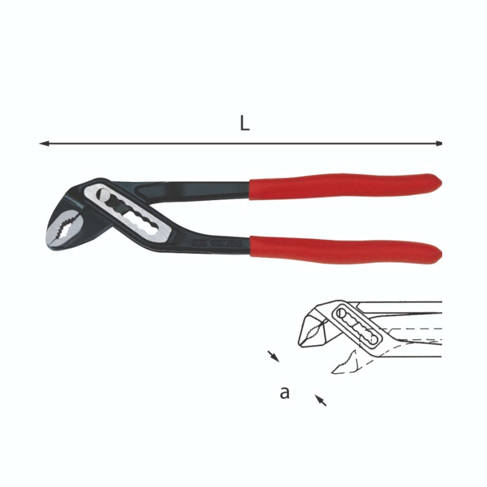 7-position adjustable pliers, closed hinge, steel body - Usag 180C