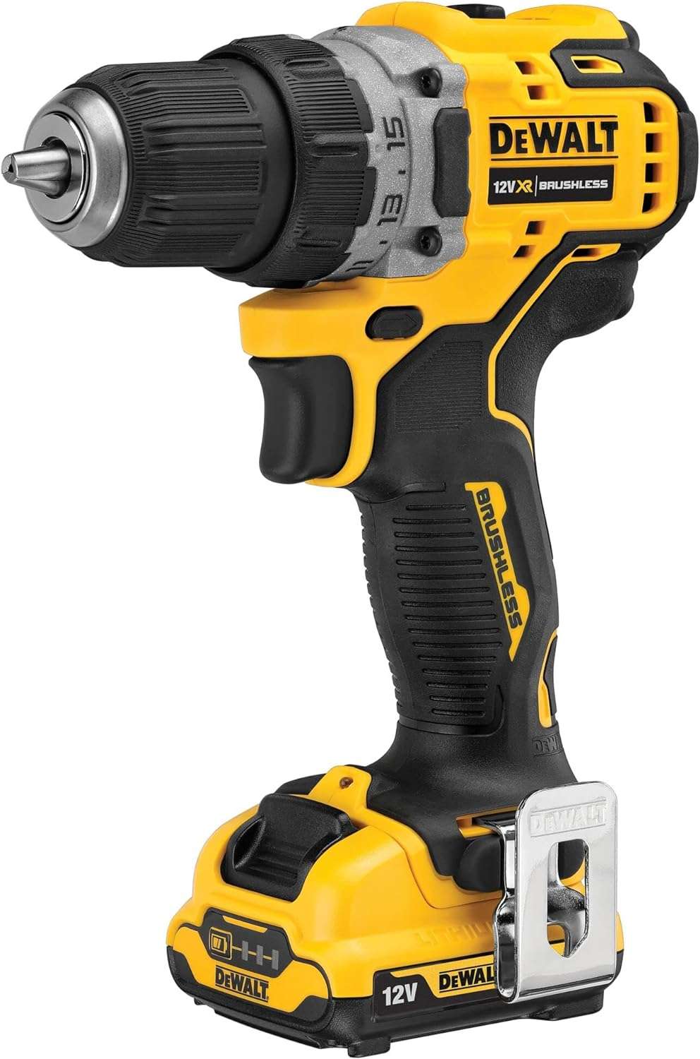 12V Compact Drill Driver with 2 x 2Ah batteries - Dewalt DCD701D2-QW