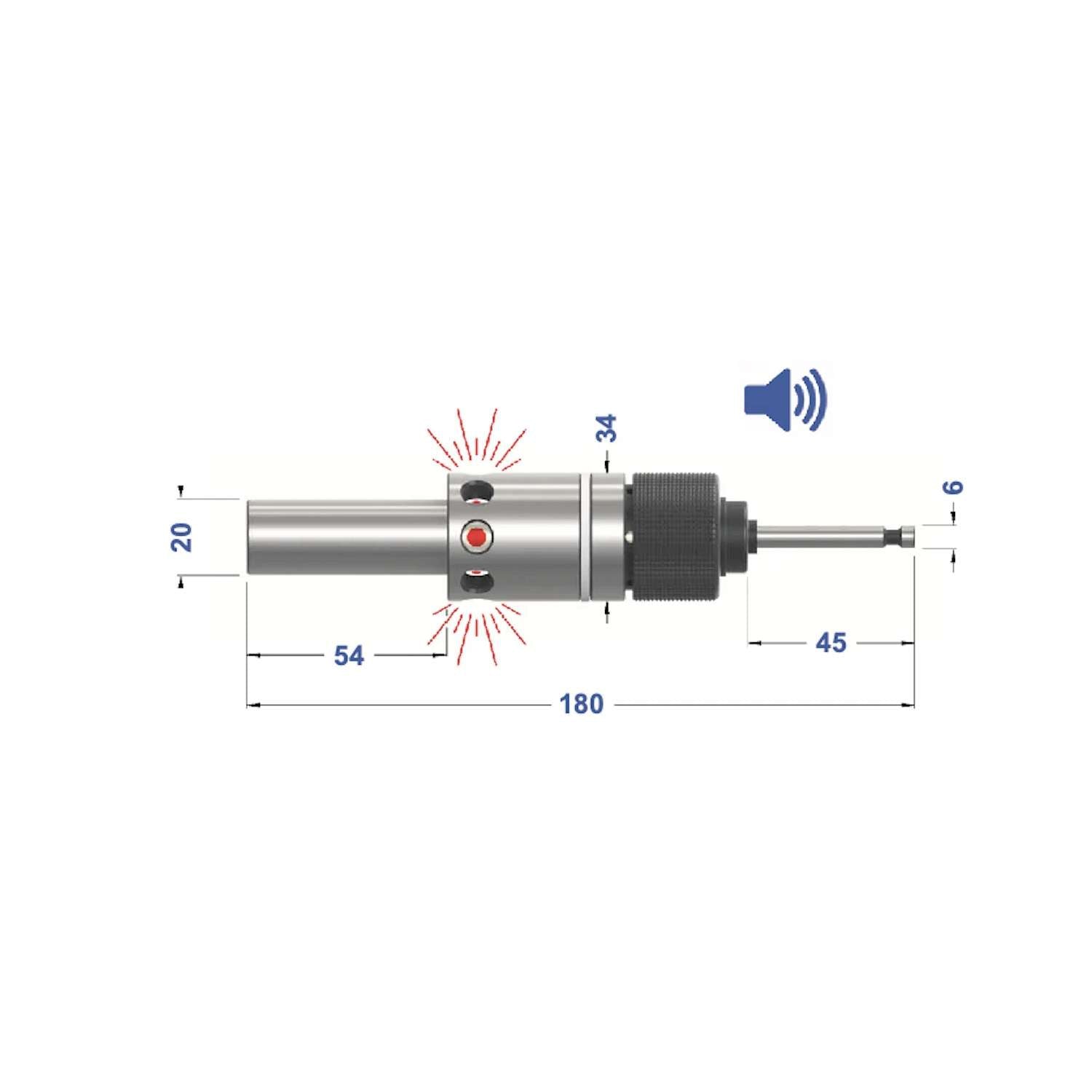 Bright-sonorous 3D electronic edge finder CTL 20-6 - Gait