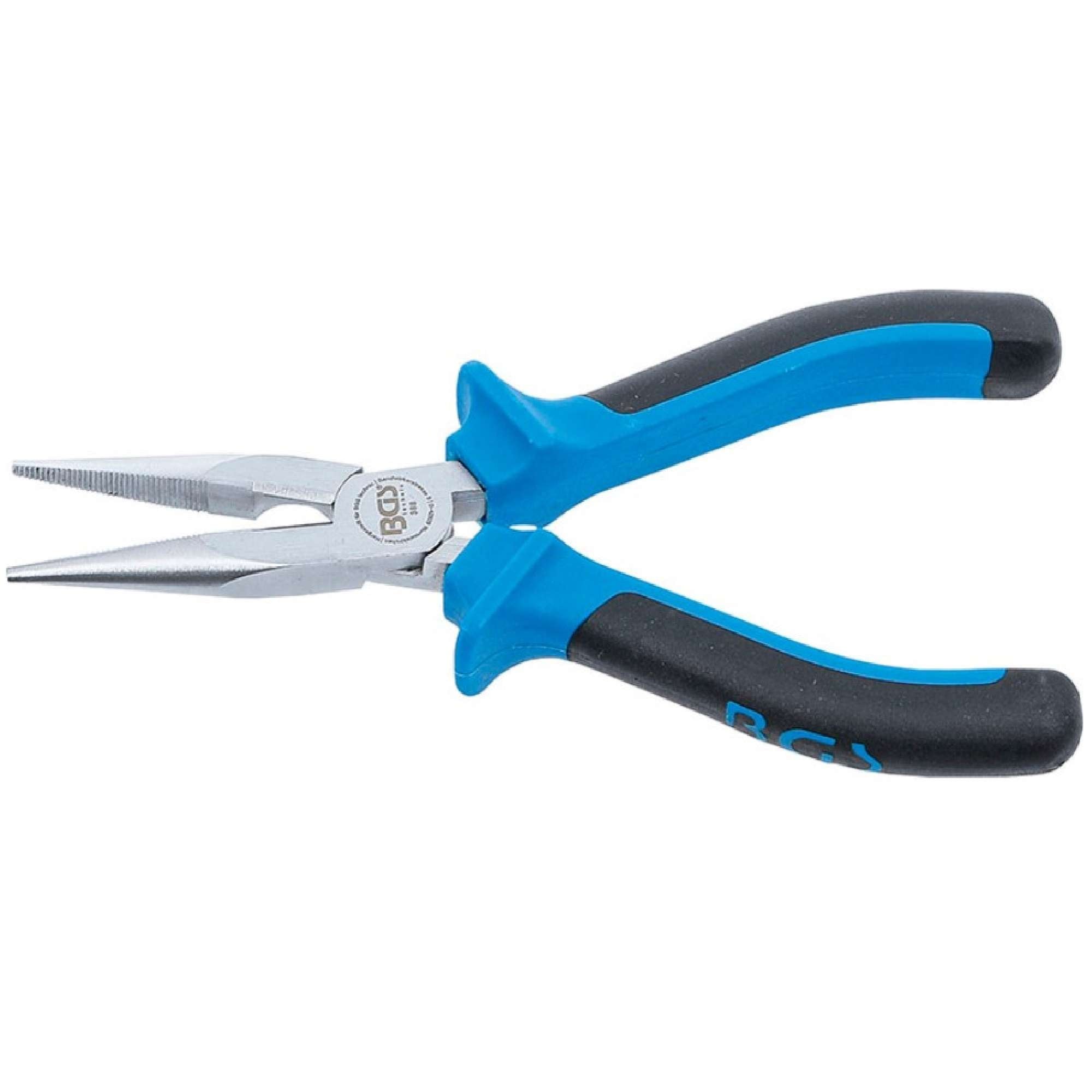 Half round straight beak pliers blue/black handle L.160mm - Fermec BGS388