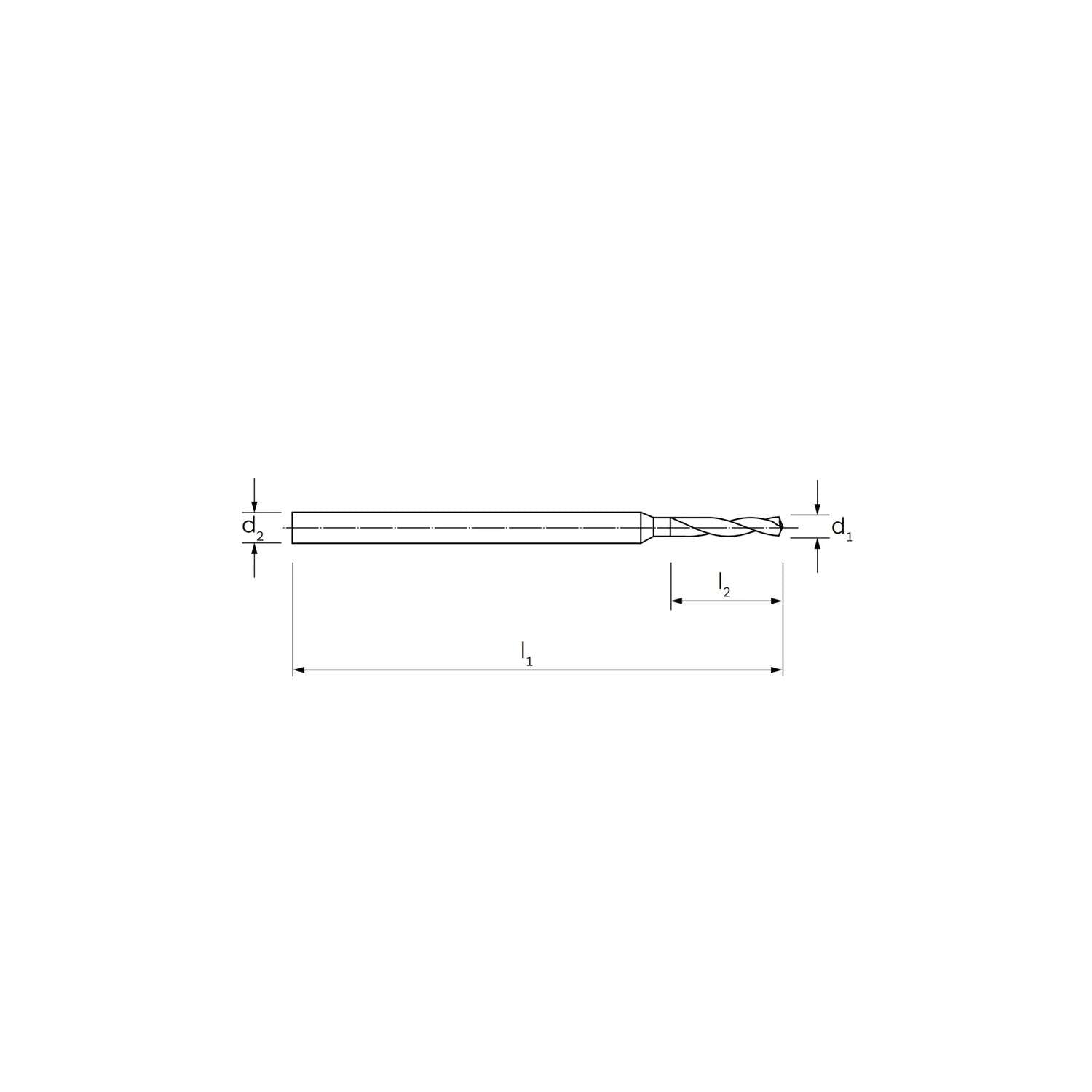 Microdrill, twist drills in MDI for general purpose DIN 1899/A  (1,6-2,8)mm